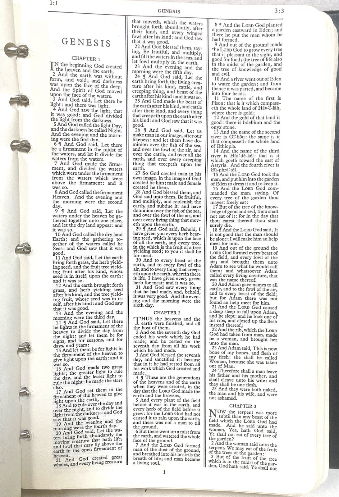 The Practical Loose-Leaf HOLY BIBLE KJV 3rd Printing 7 Ring Binder