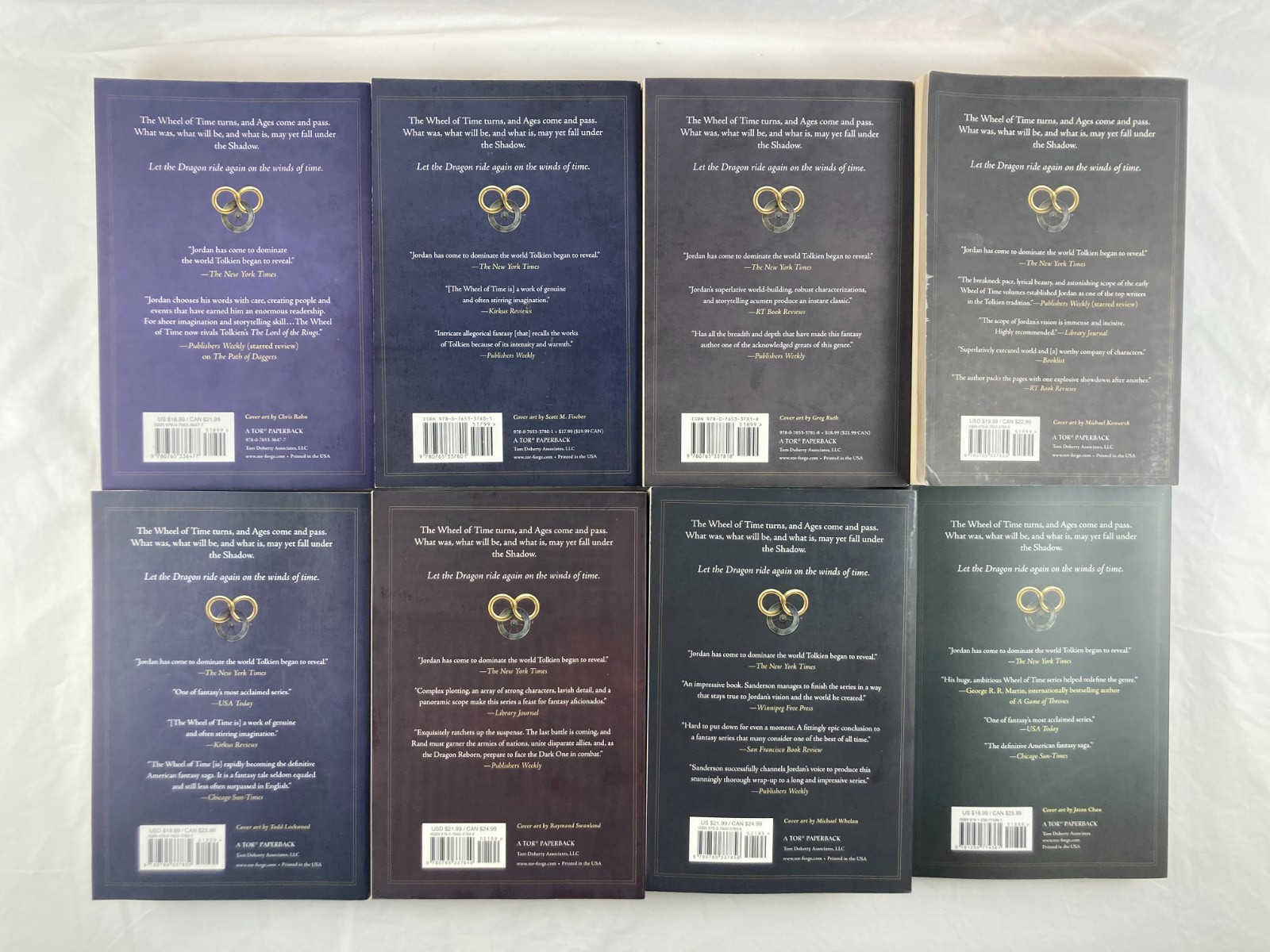 Wheel of Time Robert Jordan Complete Series (1-14 + Pre) Uniform Tor Paperbacks