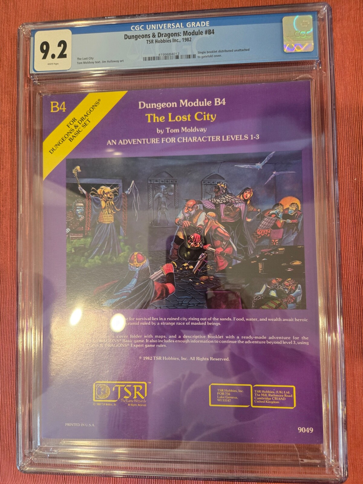 Dungeons and Dragons Basic Set Dungeon Module B4 The Lost City KB3117 CGC 9.2