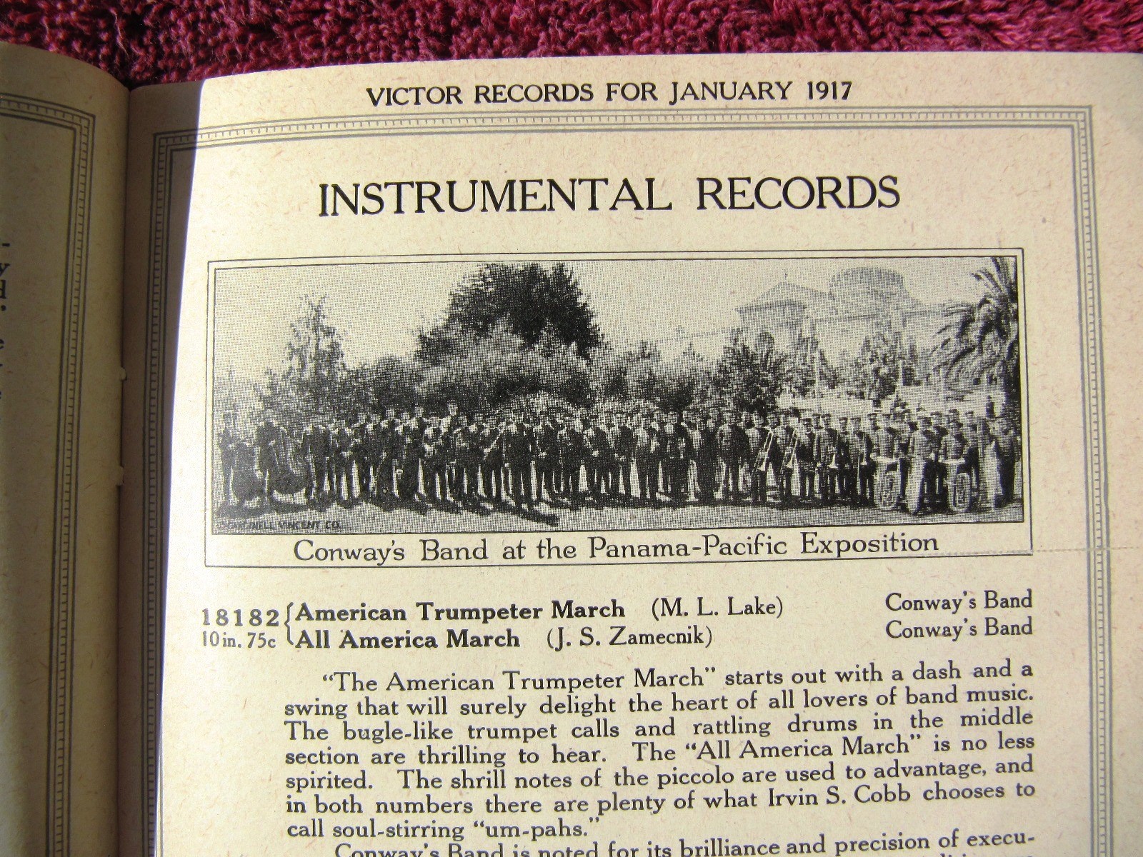 1917 Amelita Galli Curci DEBUT New VICTOR RECORDS Jan Victrola Supplemen CATALOG
