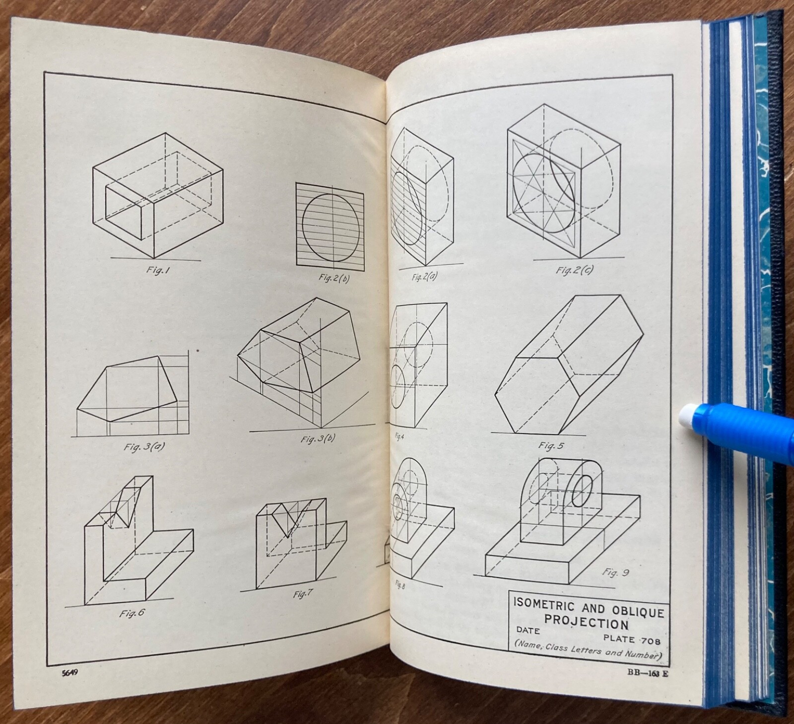Geometrical Drawing, R. B. Lincoln 1942 Projection Drawing, Welded Parts Drawing