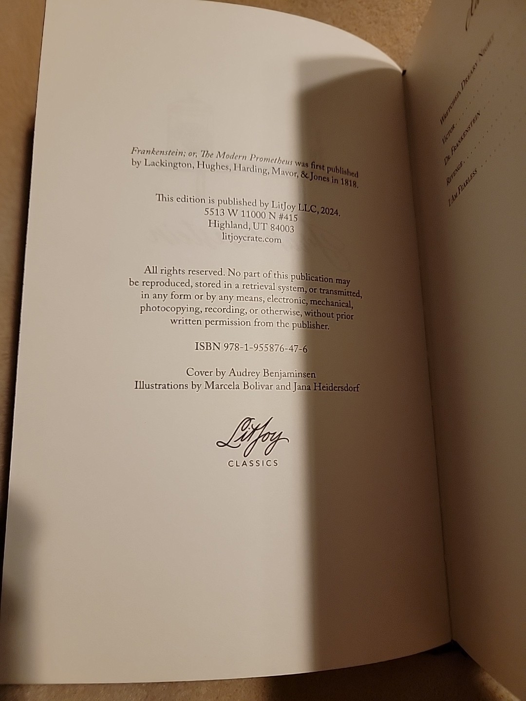 Frankenstein by Mary Shelley LitJoy Exclusive Gothic Horror Classics Collection