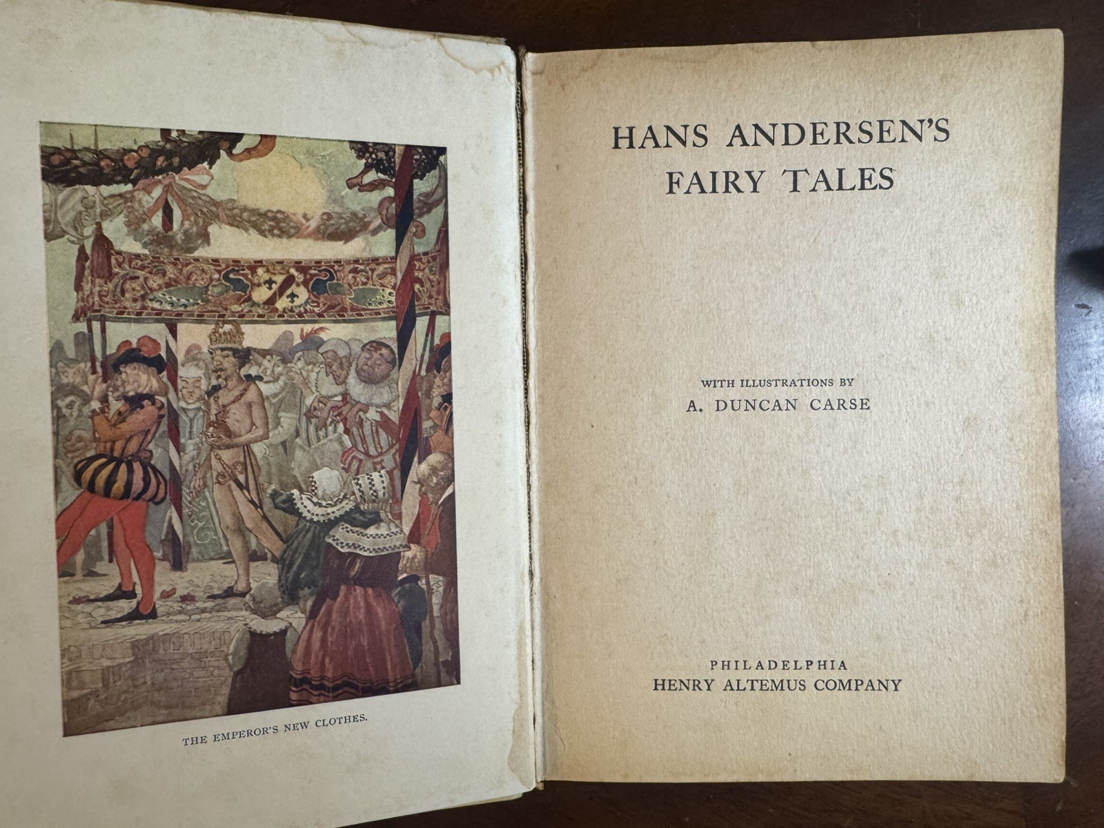 Hans Andersen Fairy Tales A. Duncan Carse 11 Color Plates Henry Altemus c1920s