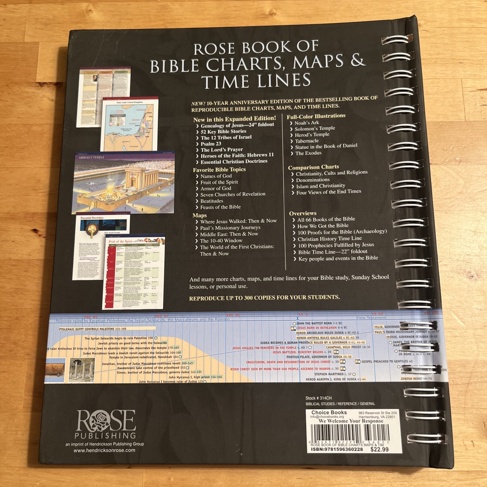 Rose Book of Bible Charts, Maps, and Time Lines: Full-Color, 10th Anniversary Ed