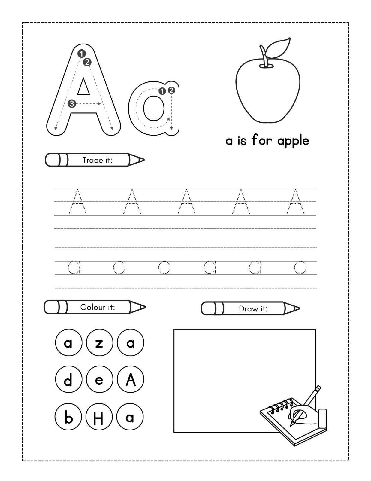 DIGITAL CONTENT – Alphabet Preschool Color Kids-Activity-Book 120 Pages
