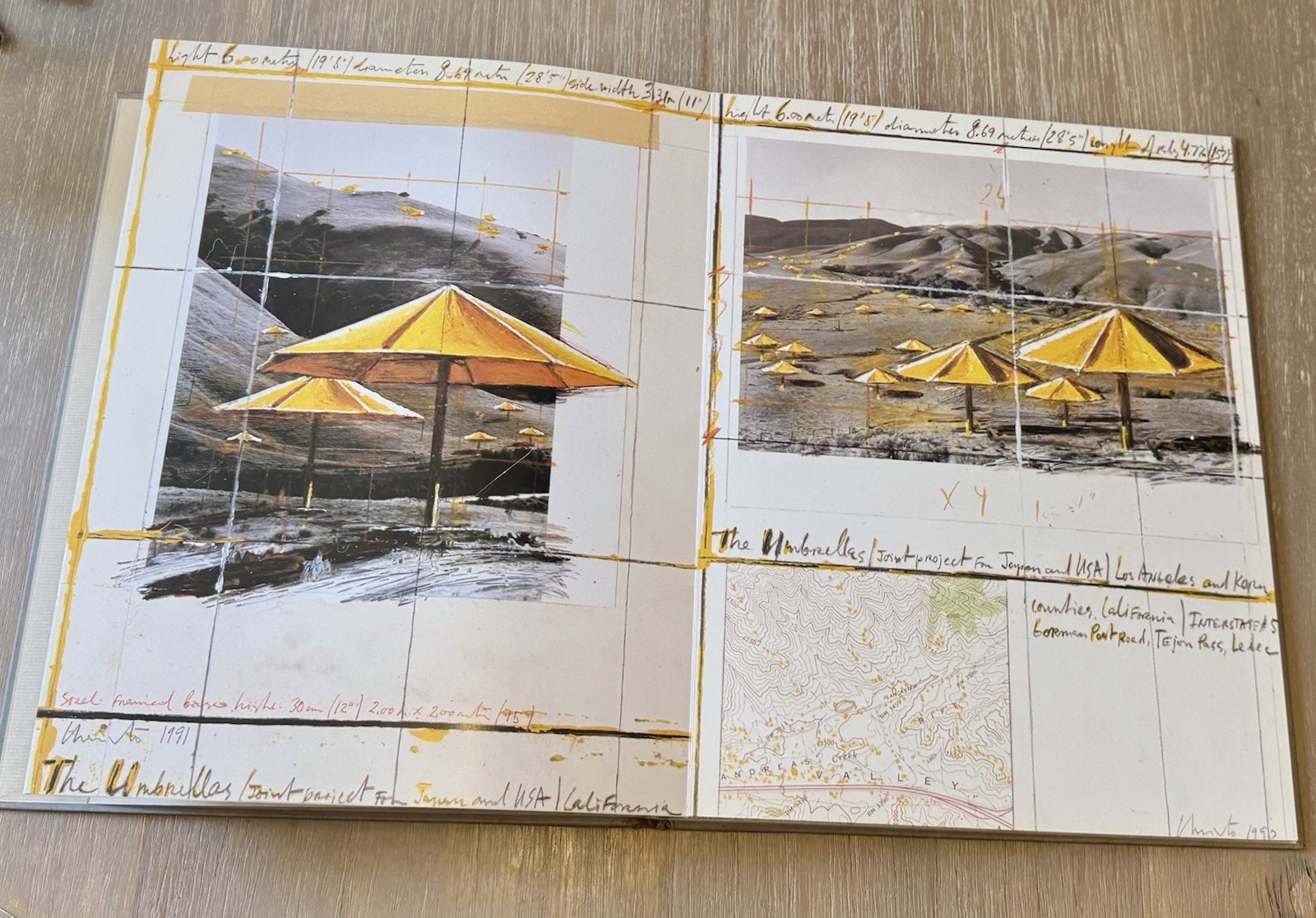 Accordion-Fold Book for the Umbrellas; Joint Project for Japan and U.S.A. 1991