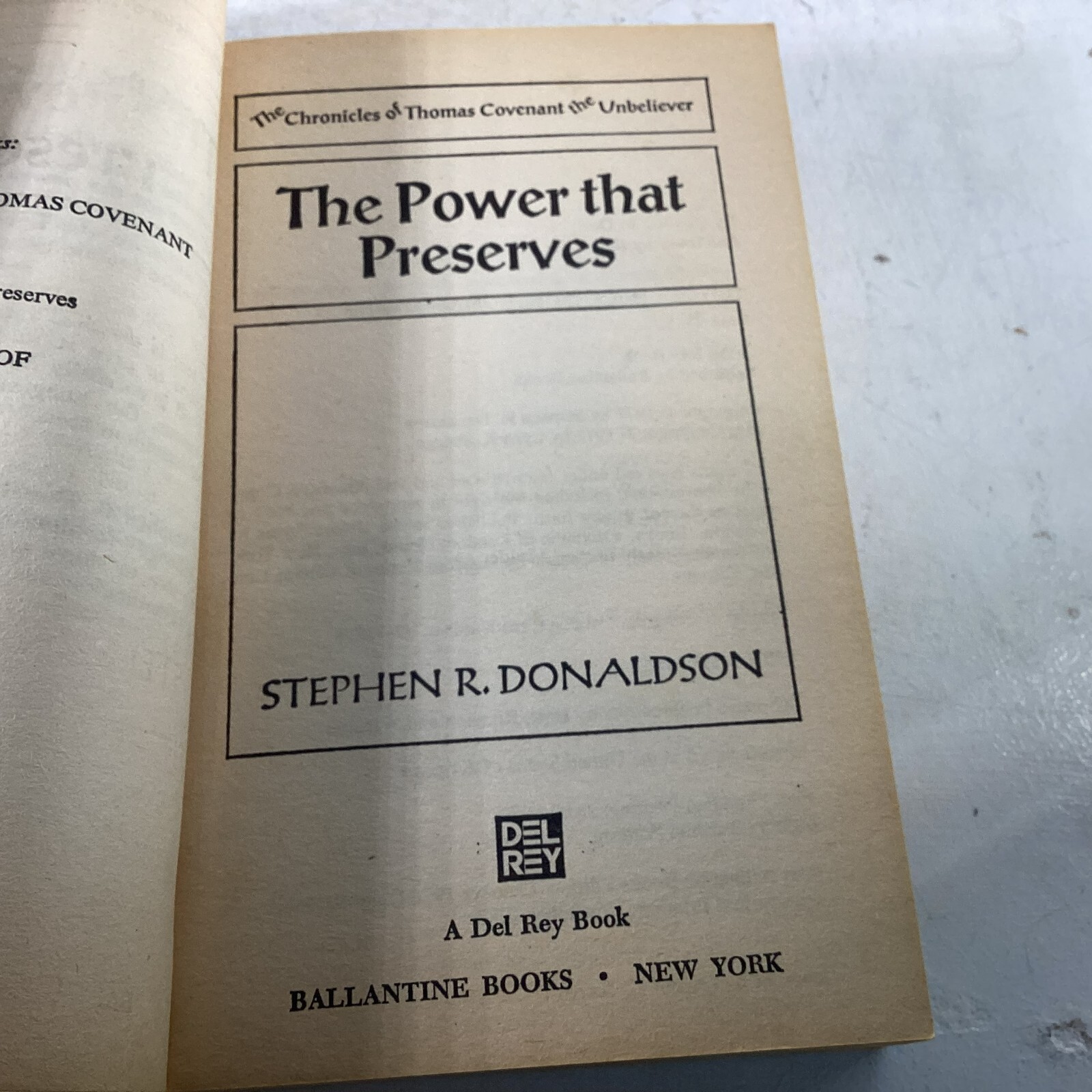 Donaldson The Chronicles of Thomas Covenant the Unbeliever 1-3 PB 1980s VG