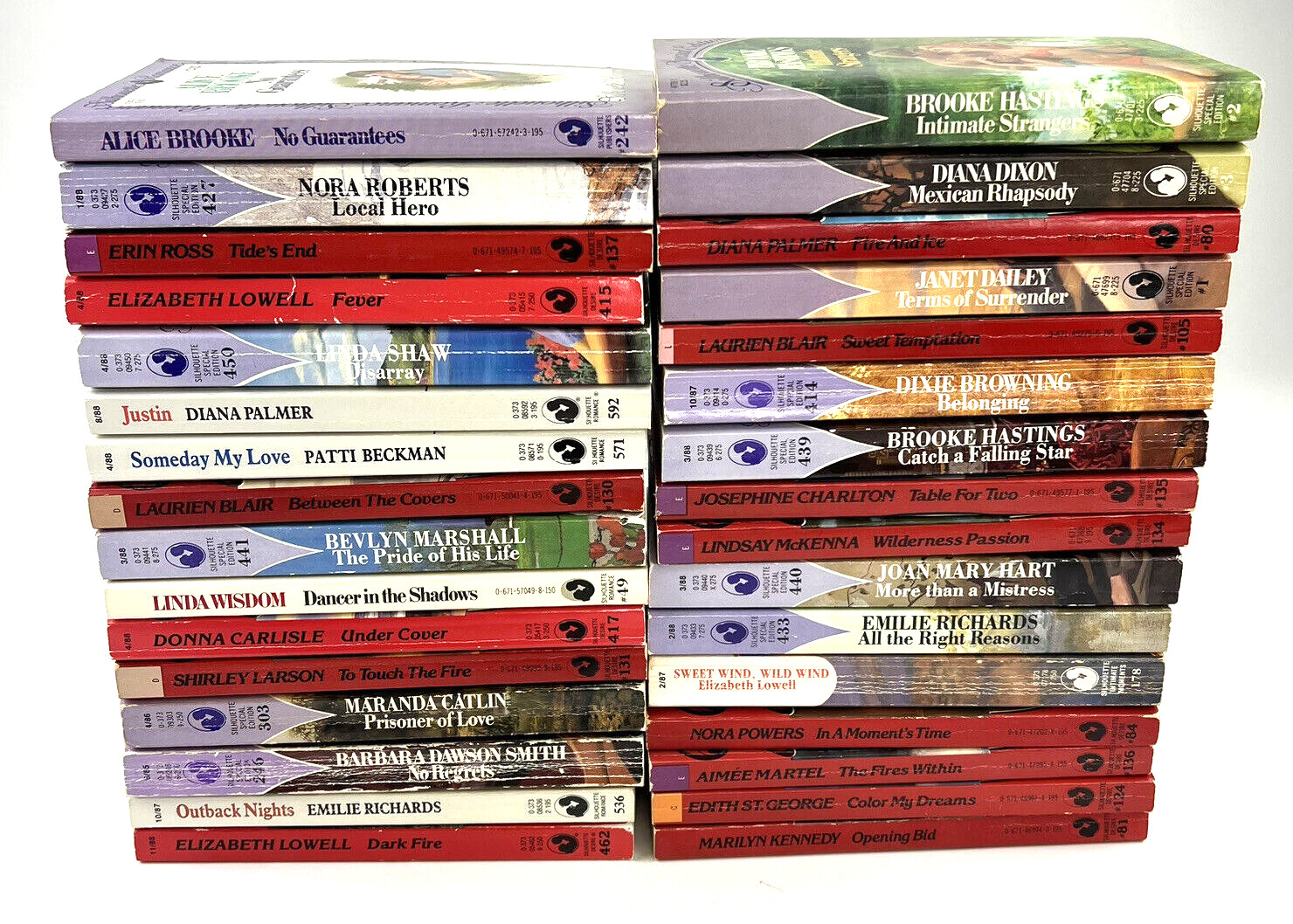 Vintage Harlequin Silhouette Romance Fiction Paperback Books Lot of 32 1980s