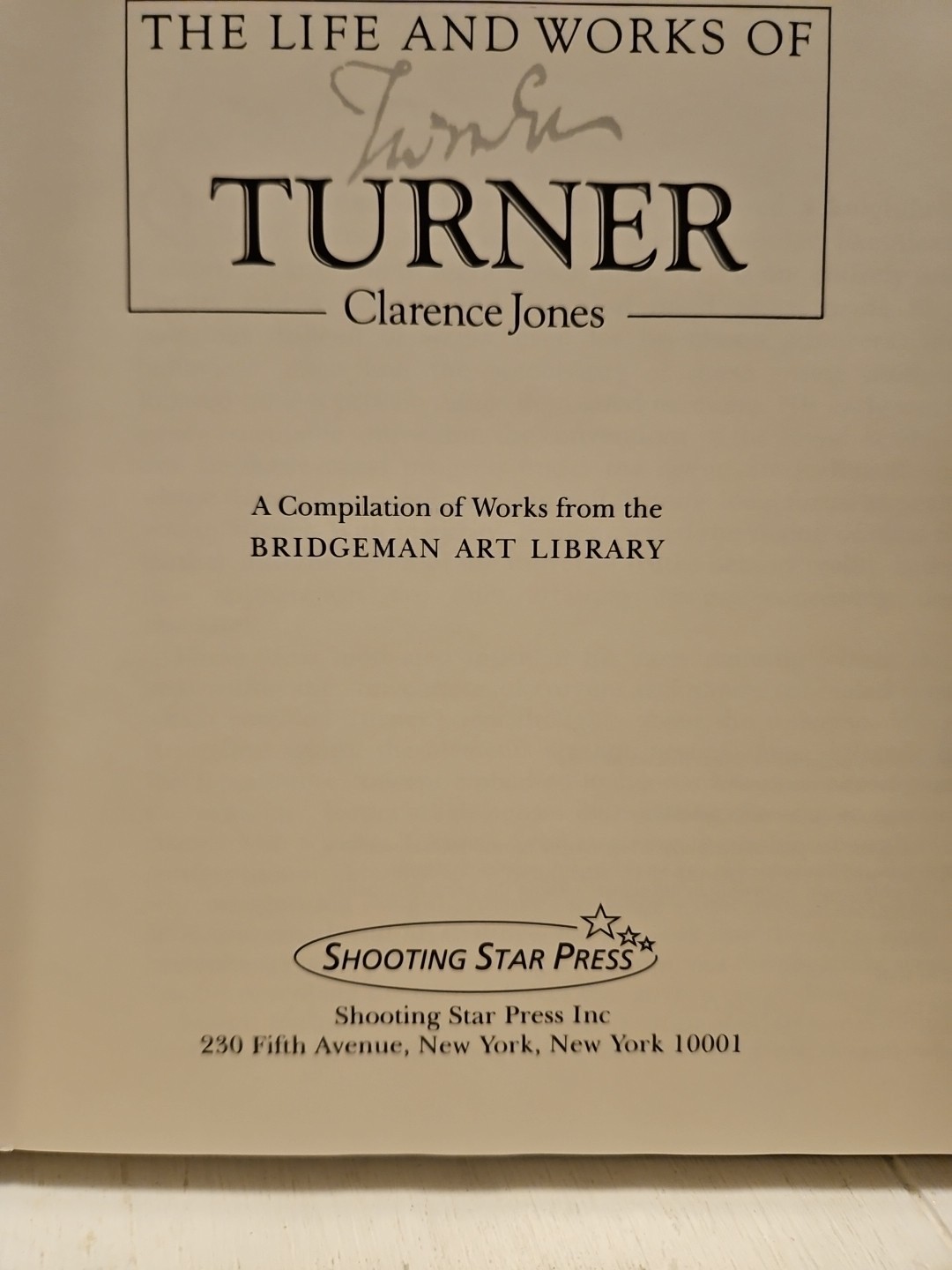 The Life and Works of Turner By Clarence Jones 77 Pages Illustrated 1994