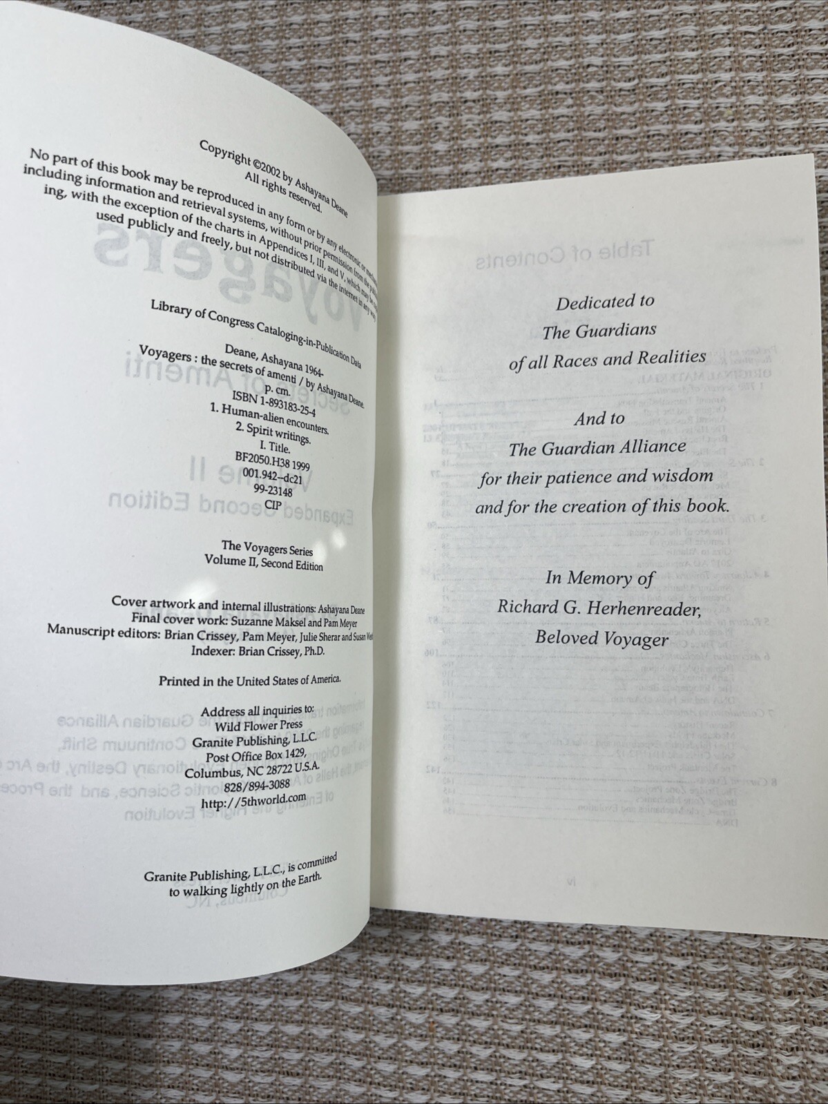 Voyagers Volume II , 2 : Secrets of Amenti, Ashayana Deane ,2nd Edition ,Reprint