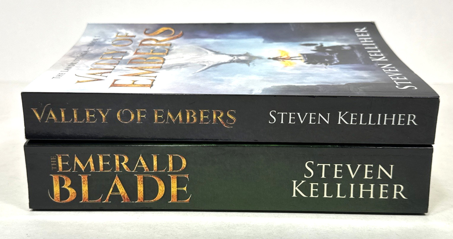 The Landkist Saga 2 book Lot by Steven Kelliher, Valley of Embers, Emerald Blade