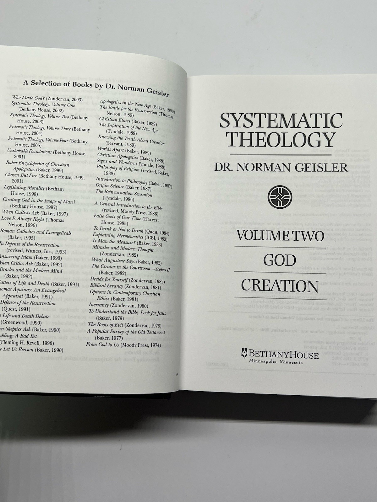 Systematic Theology: Vols. 1-4 by Dr. Norman Geisler – HC Pub. by Bethany House