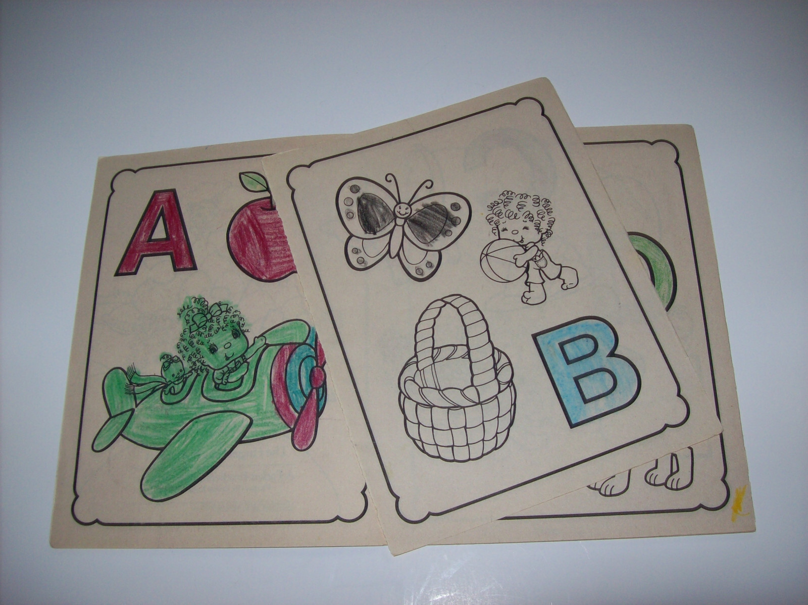 Lot of Vintage 1980s Coloring Books: HUGGA BUNCH, Pound Puppies, Flower Kids