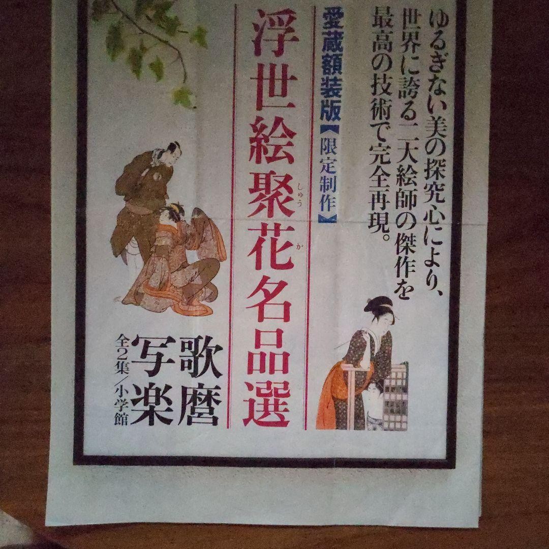 Utamaro Sharaku Masterpiece Set of 2 Prints 14.2×10.3in Echizen Washi Yomiuri Pu