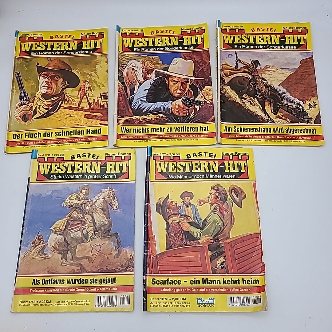 11 BASTEI Western-Hit Pulp Fiction German Booklets Books