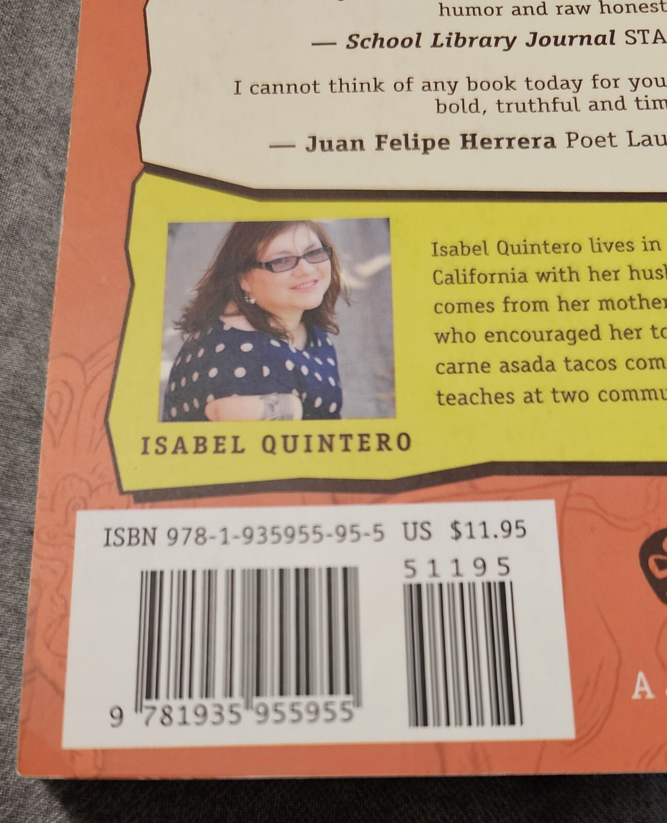 Gabi, A Girl in Pieces Autographed by Isabel Quintero in 2018.