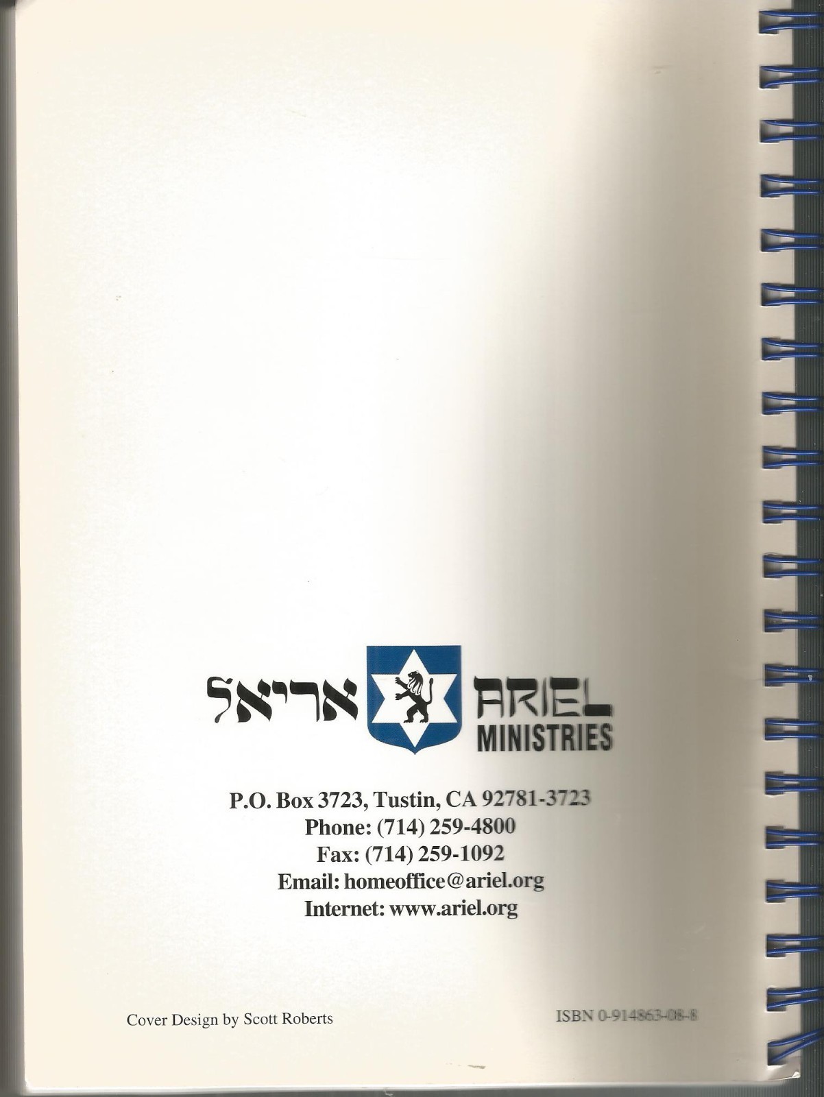 A Study Guide of Israel: Historical & Geographical Fruchtenbaum (Spiral 1994)