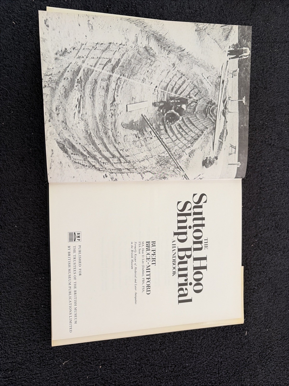 Sutton Hoo Ship Burial: A Handbook by Bruce-Mitford, Rupert HC With Dust Jacket