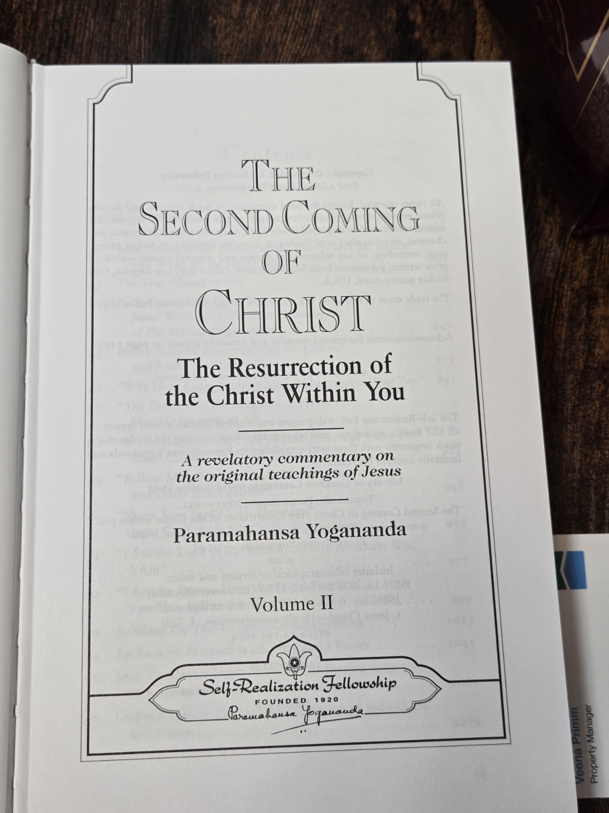 THE SECOND COMING OF CHRIST: The Resurrection of Christ Within You by Yogananda