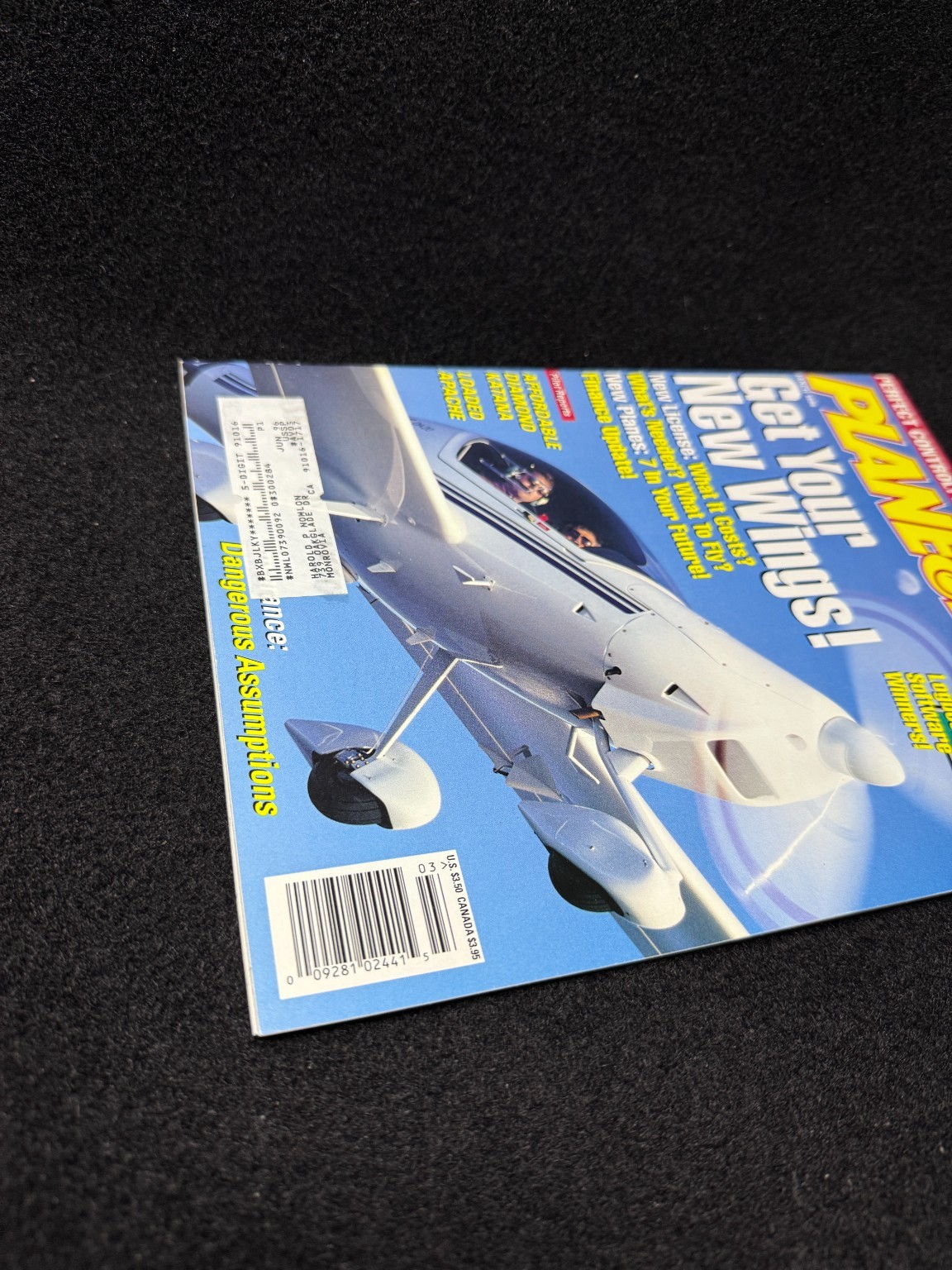 Plane & Pilot Magazine March 1996 Aviation Aircraft Flight Training GPS Diamond