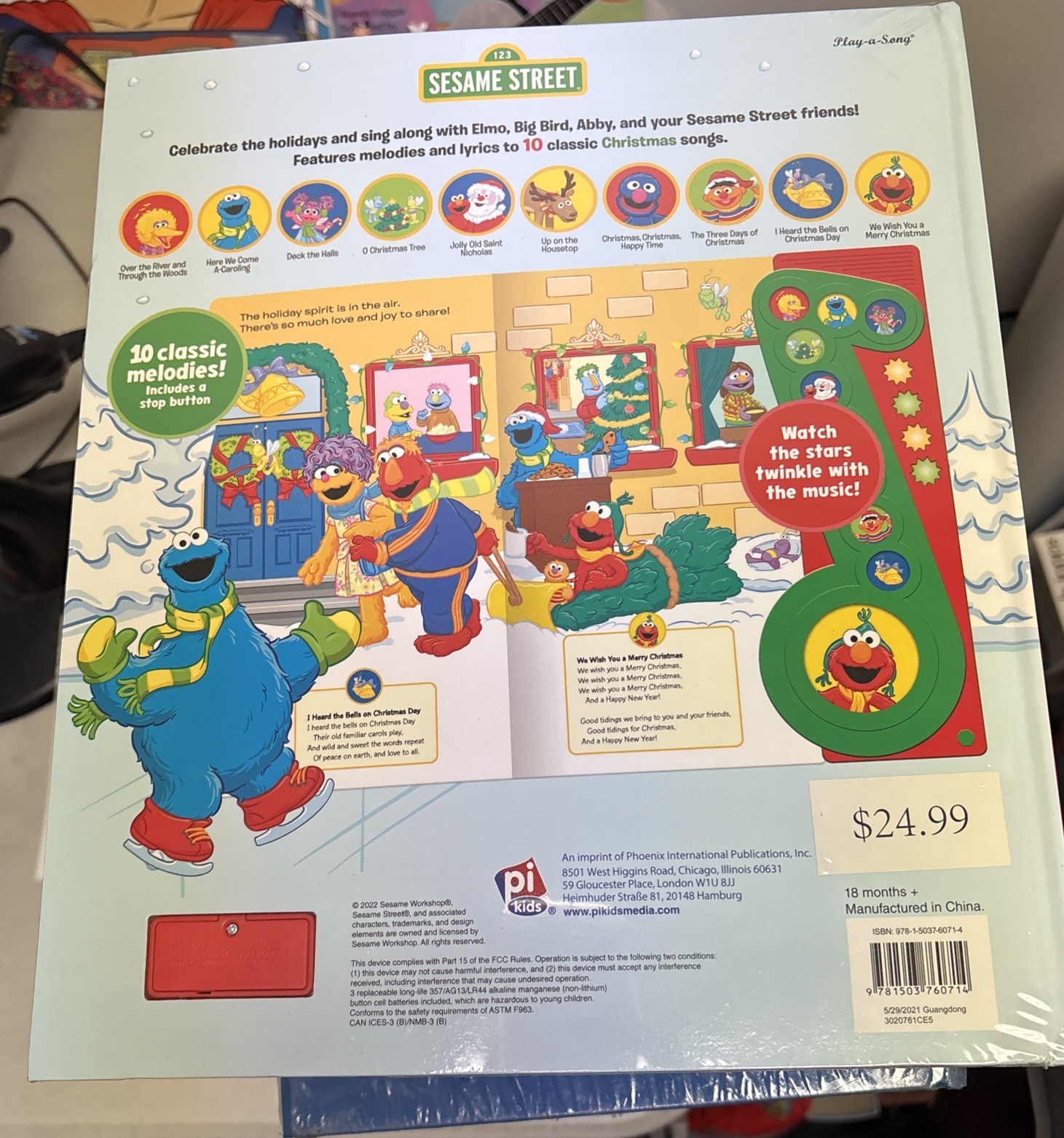 Sesame Street Elmo, Big Bird, and More! – Holiday Sing-Along Song Book
