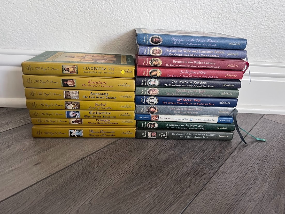 Lot of 18 Dear America + Royal Diaries Scholastic Hardback Books
