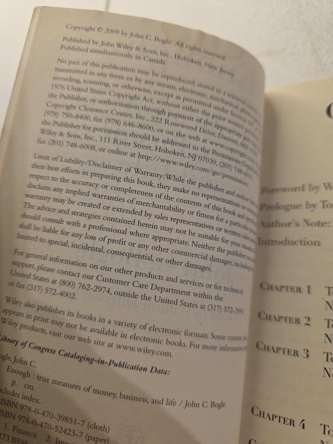 Enough: True Measures of Money, Business, and Life Signed by Bogle, John C.