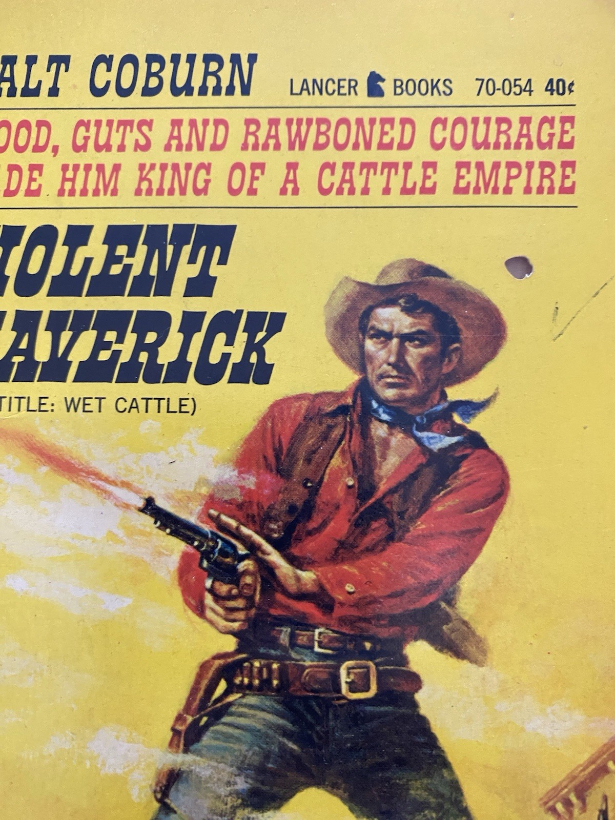 VIOLENT MAVERICK by Walt Coburn – Lancer 1963 Vintage Western Action Paperback