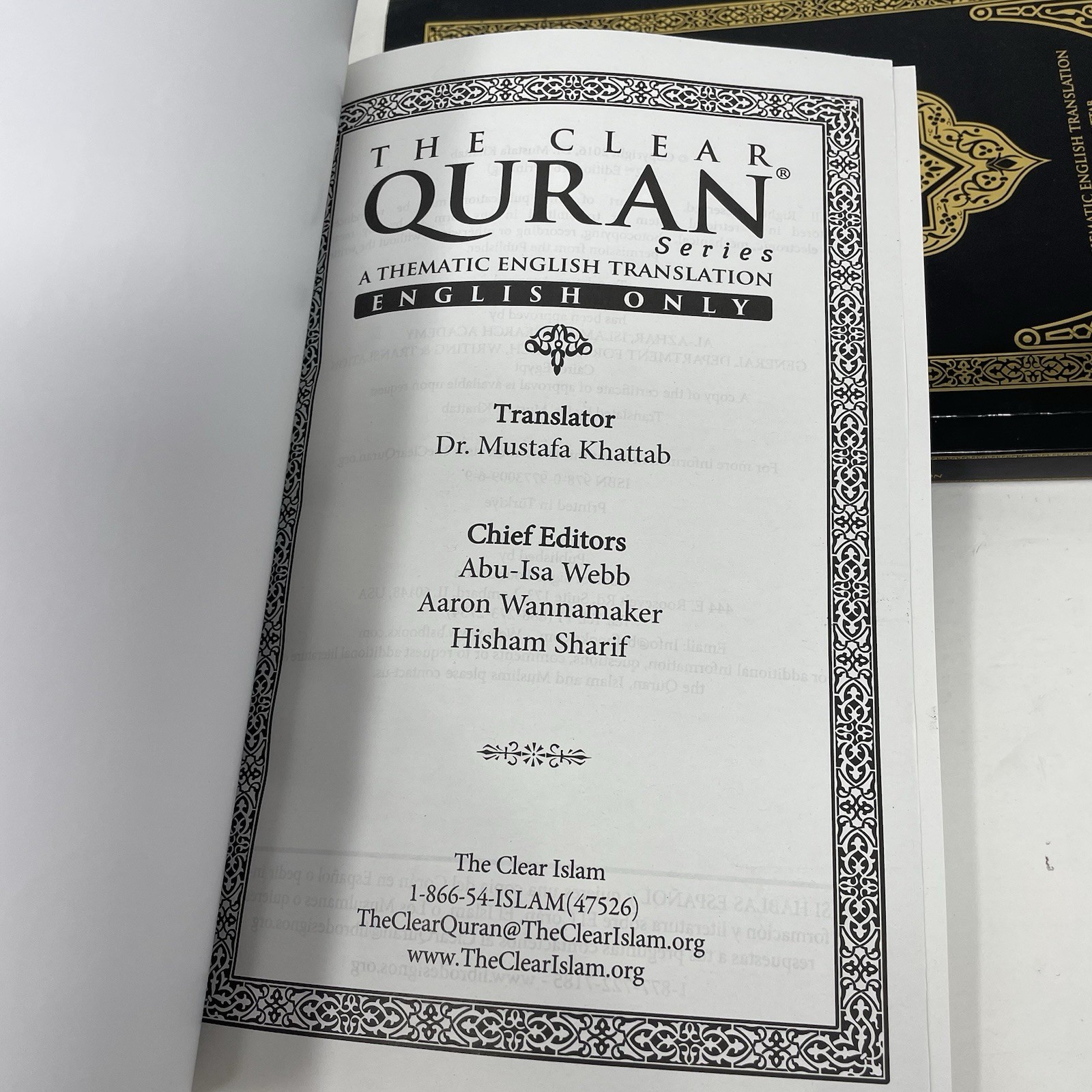 The Clear Quran Thematic English Translation Paperback 8.4″x 5.8” – 2 Copies