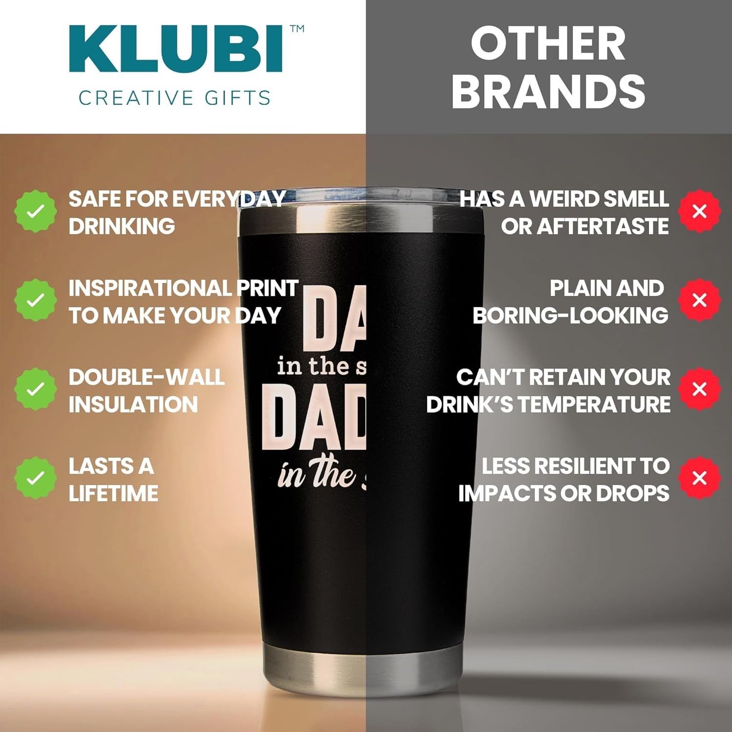 20oz Insulated Stainless Steel Tumbler – Dad in the Streets, Daddy in the Sheets