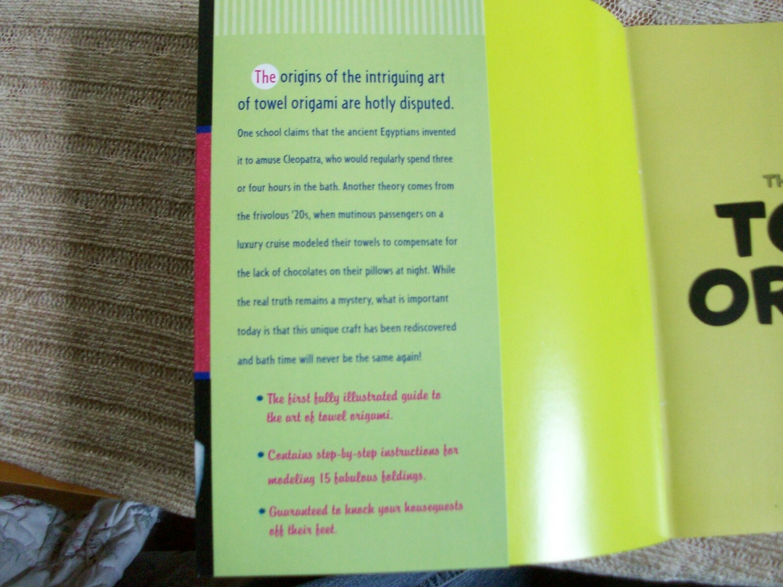 The Lost Art of Towel Origami by Alison Jenkins (2005,Ivy Press,paperback)