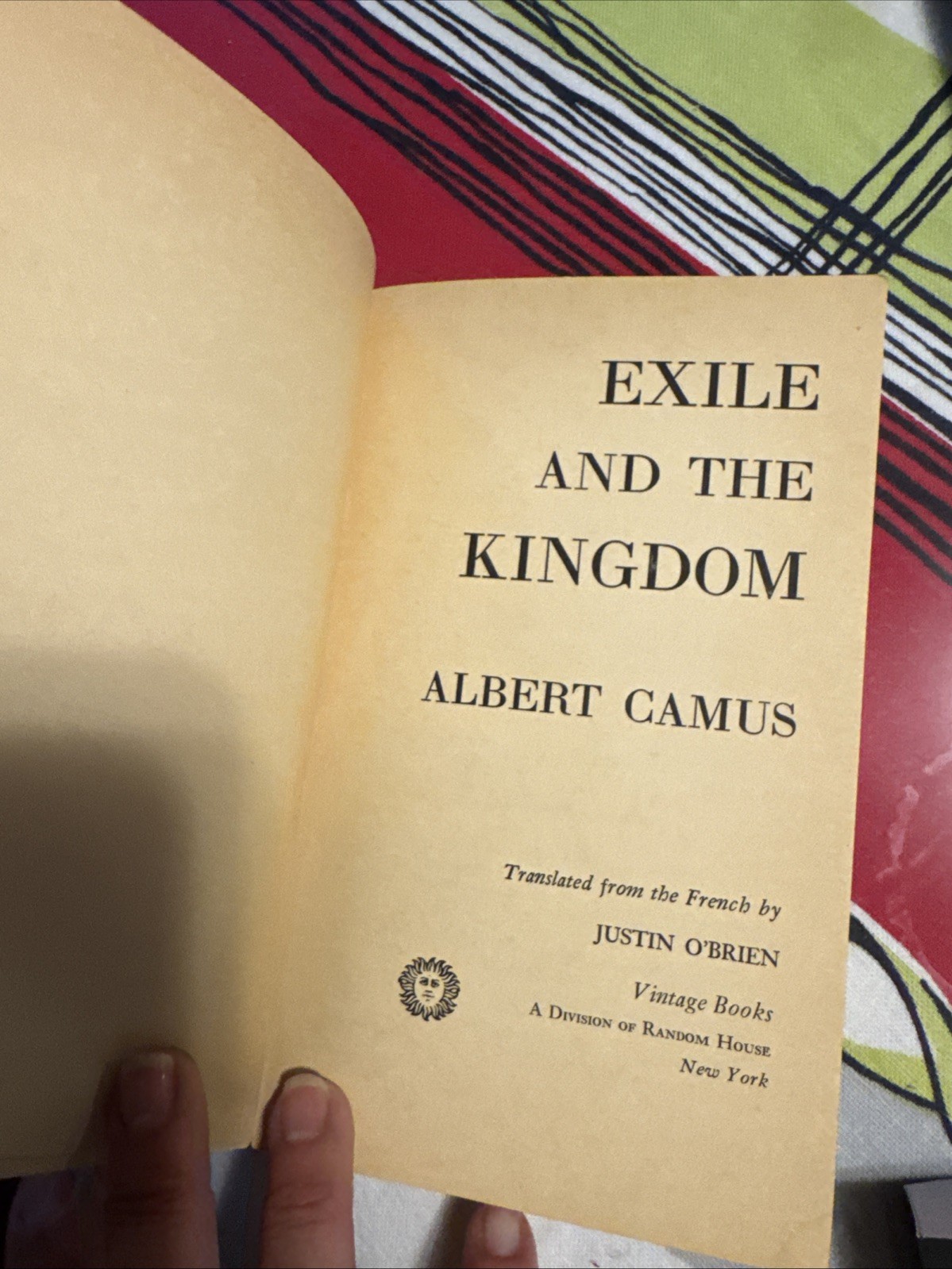 Albert Camus Exile and the Kingdom 1958 Vintage Books