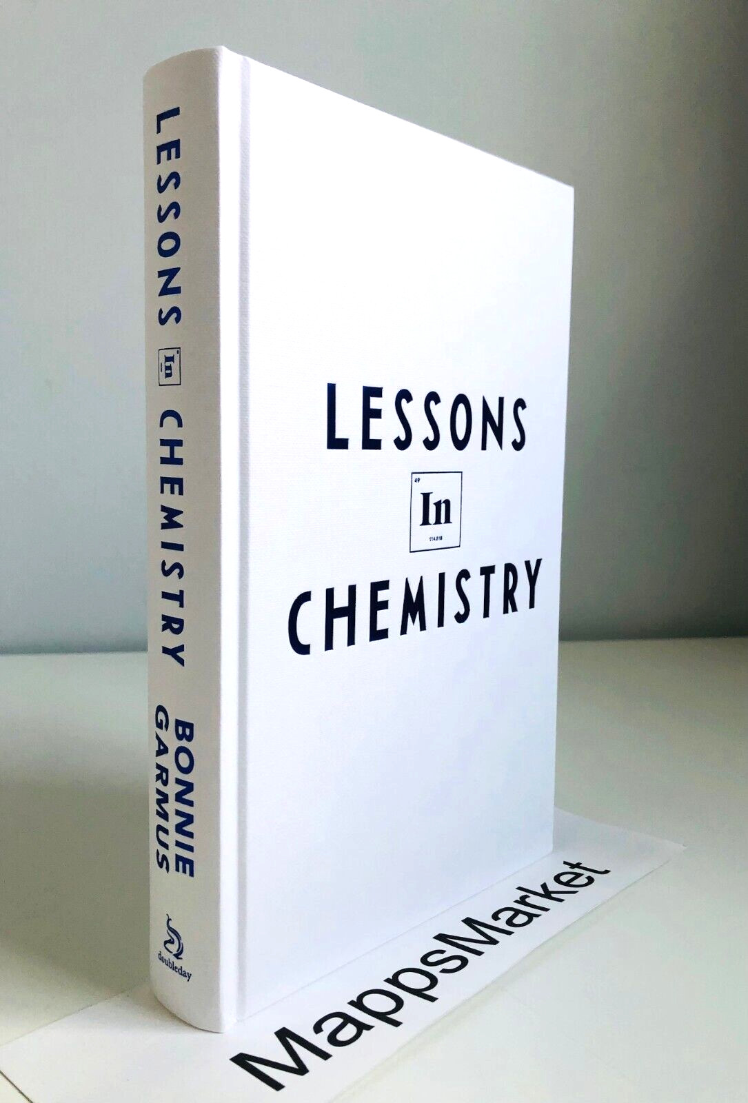 SIGNED Lessons in Chemistry by Bonnie Garmus WATERSTONES HC 1/2 ~STENCILED EDGE