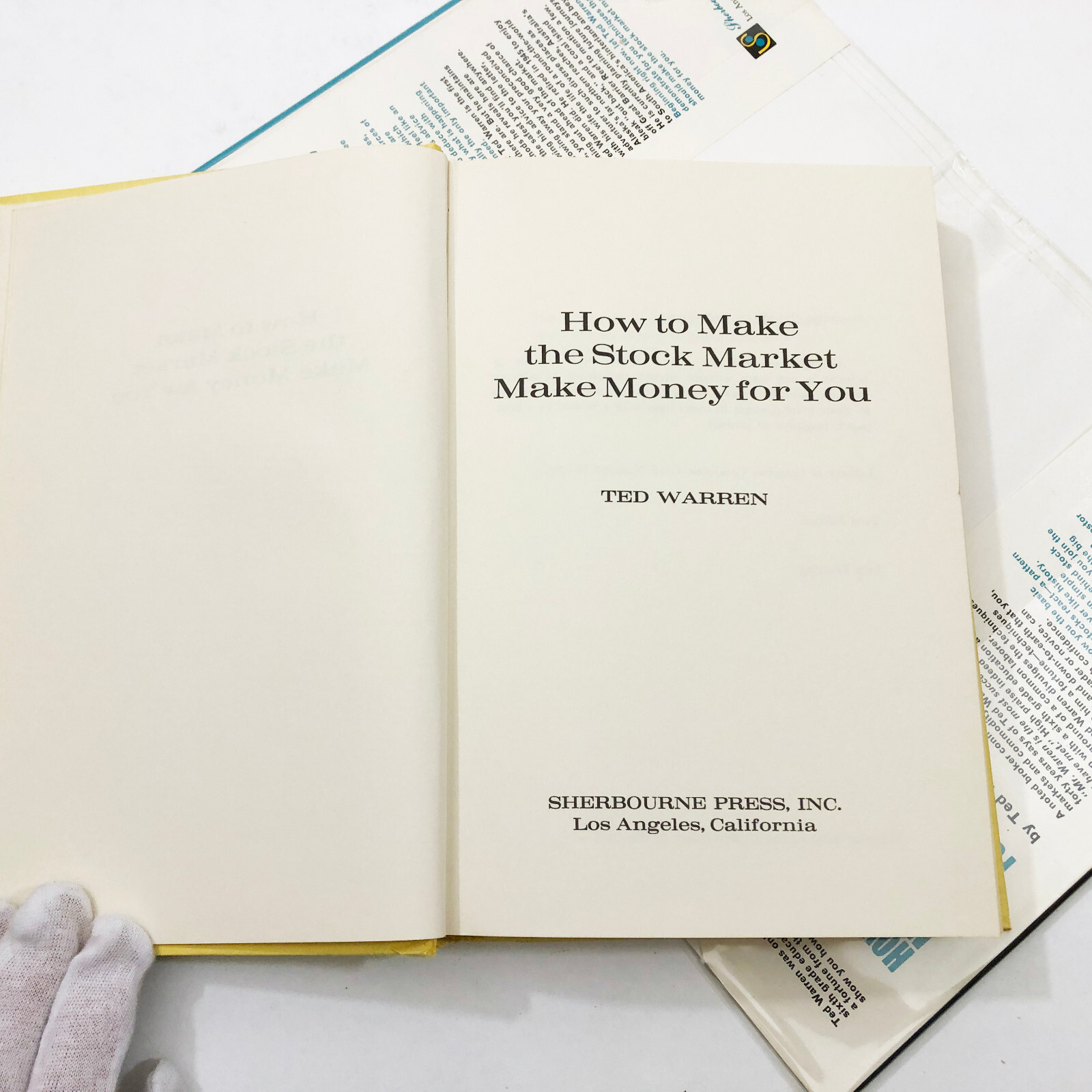 How to Make the Stock Market Make Money for You SIGNED 1st Edition 1st Printing