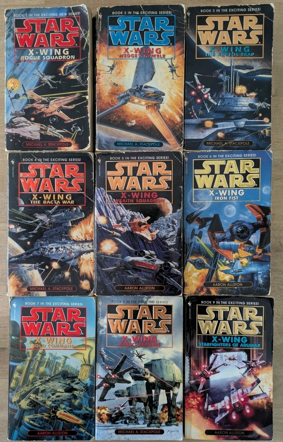 Star Wars X-Wing Complete Book Series 1-9 Paperback Lot Set Stackpole Allston