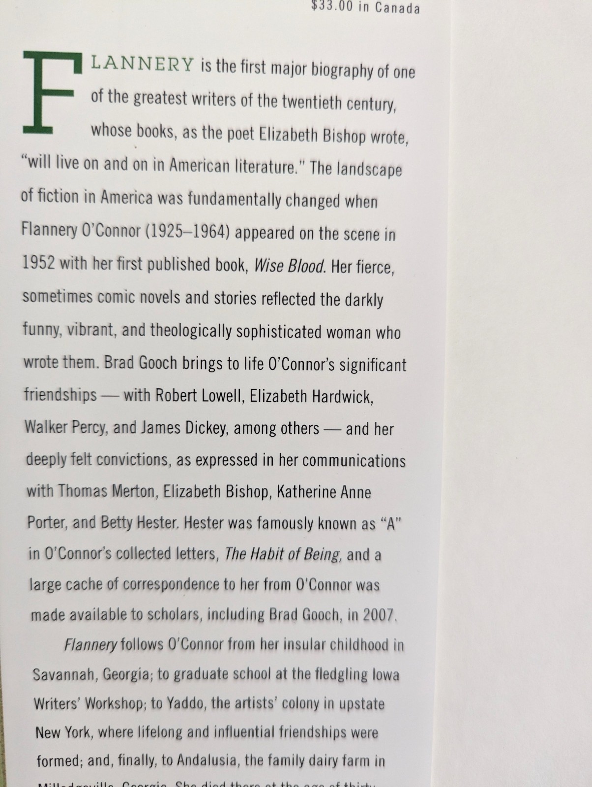 2 Flannery O’Connor, Everything That Rises Must Converge (1967), Gooch biography