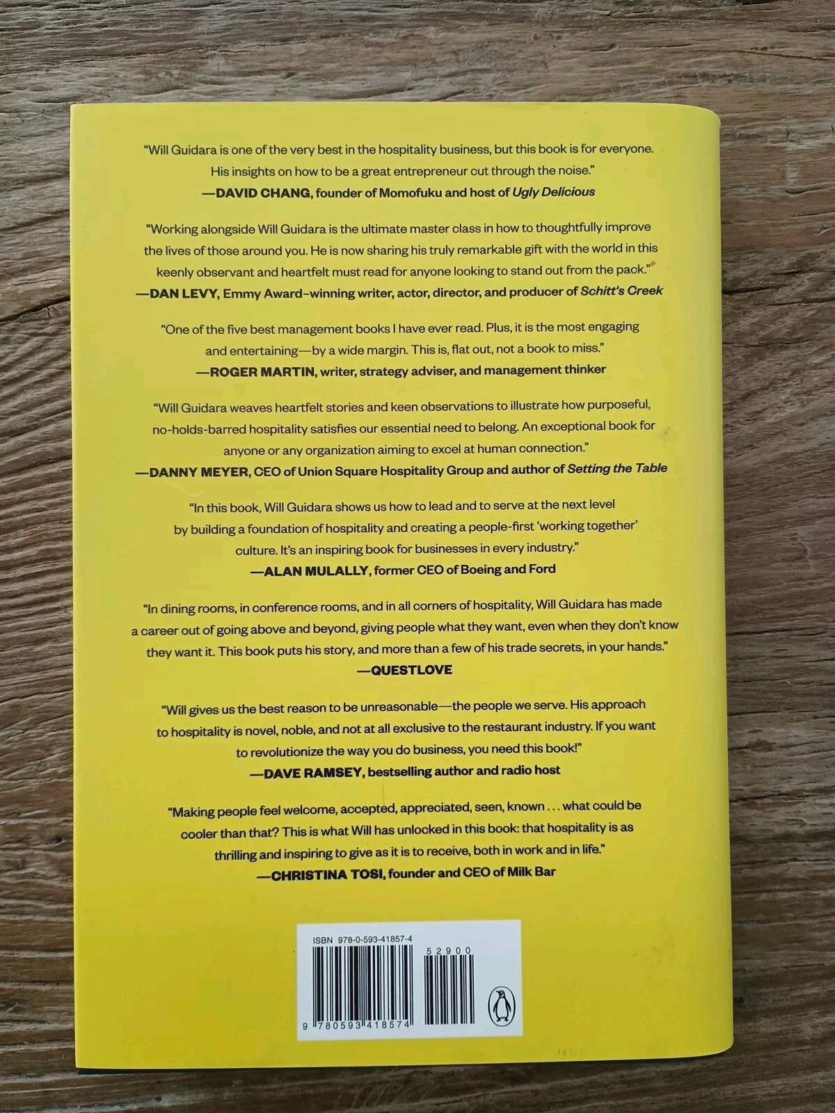Unreasonable Hospitality by Will Guidara Hardcover Book w/Dust Jacket 2022