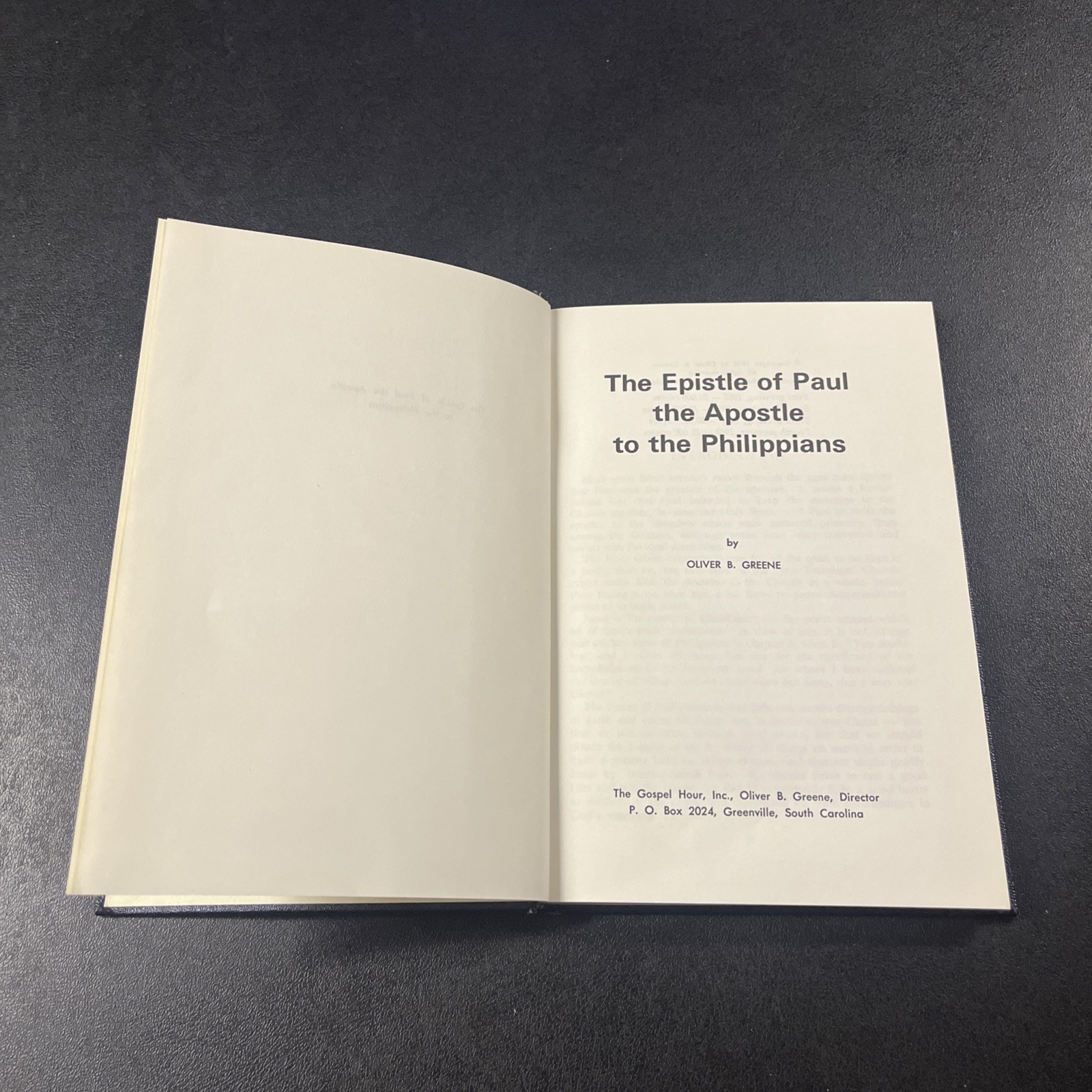 The Epistle of Paul the Apostle to the Philippians by Oliver B Greene Vintage