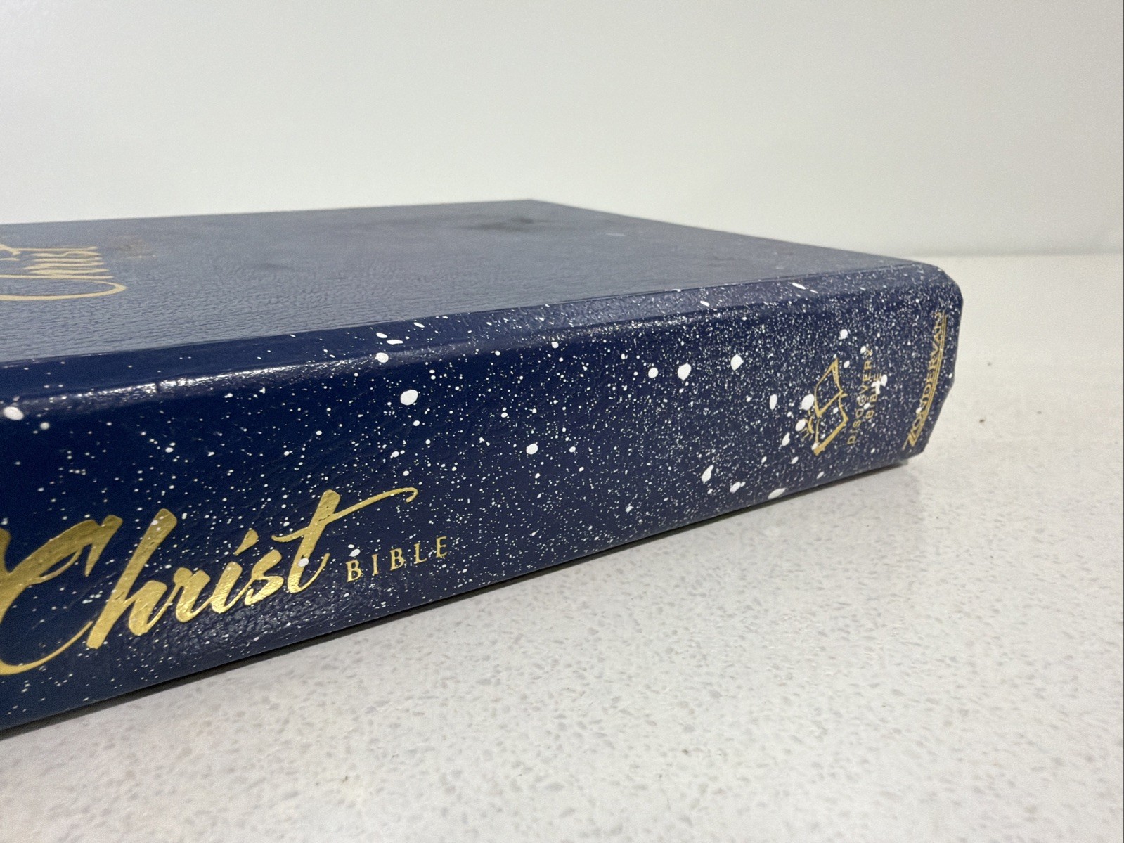 Freedom in Christ Bible by Zondervan Staff Blue 2001 Paint Splatter On Book