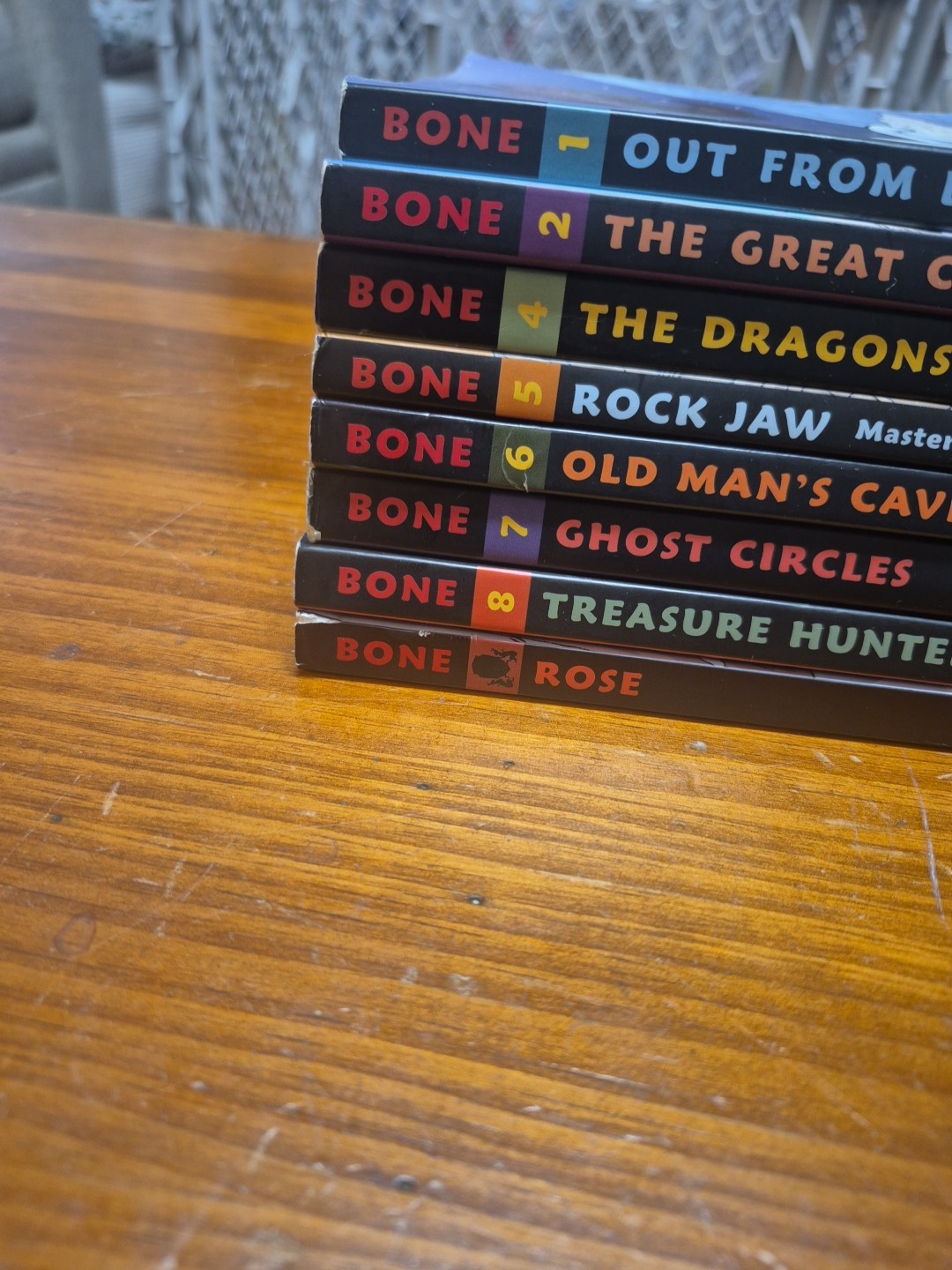 Lot Of 8 BONE Series Graphic Novel Books Jeff Smith Read Description.