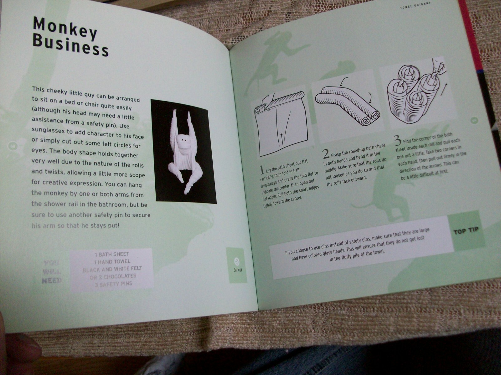 The Lost Art of Towel Origami by Alison Jenkins (2005,Ivy Press,paperback)