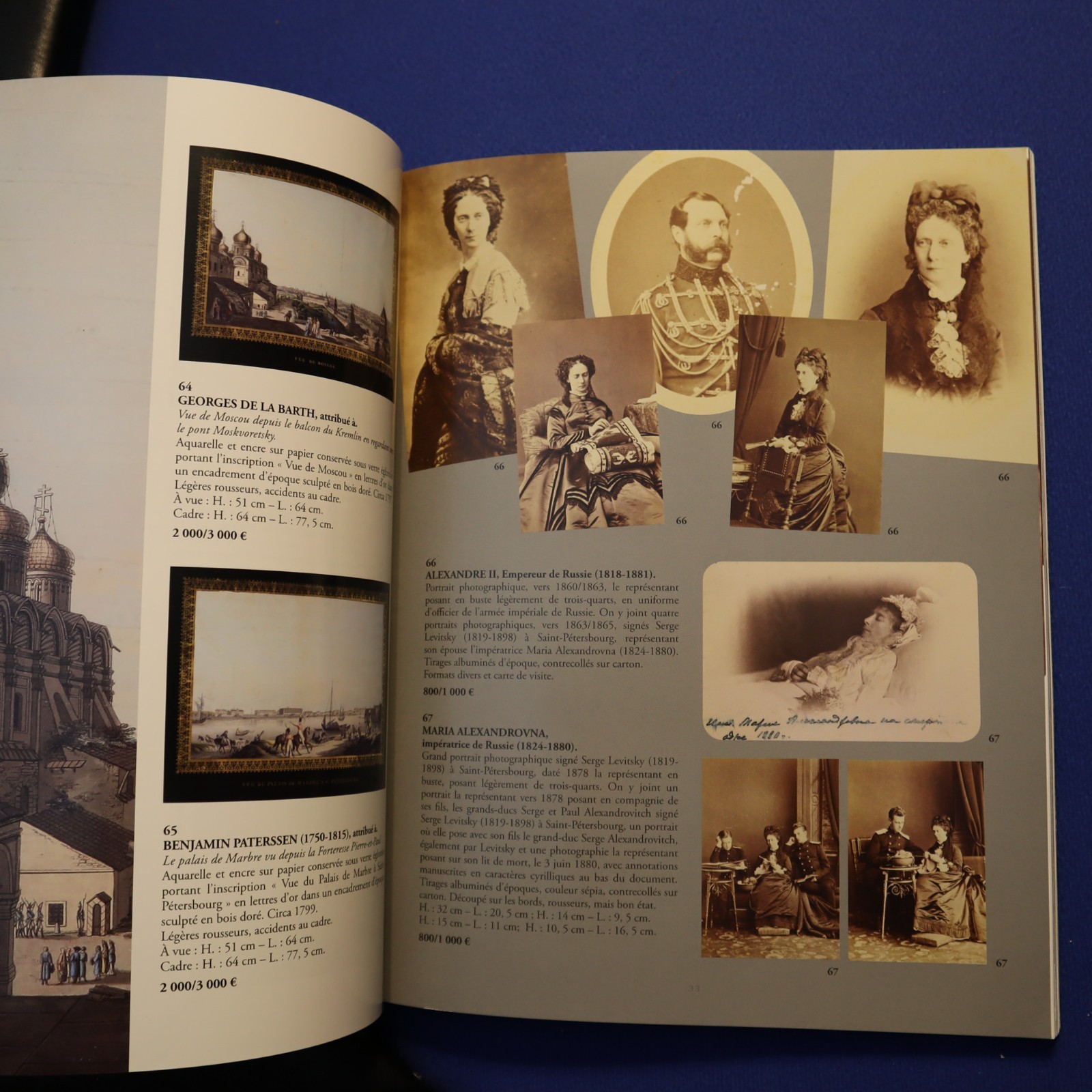 RUSSIAN ROYALTY AUCTION CATALOG 2019 HVMC , 120 PAGES IN FRENCH EX+