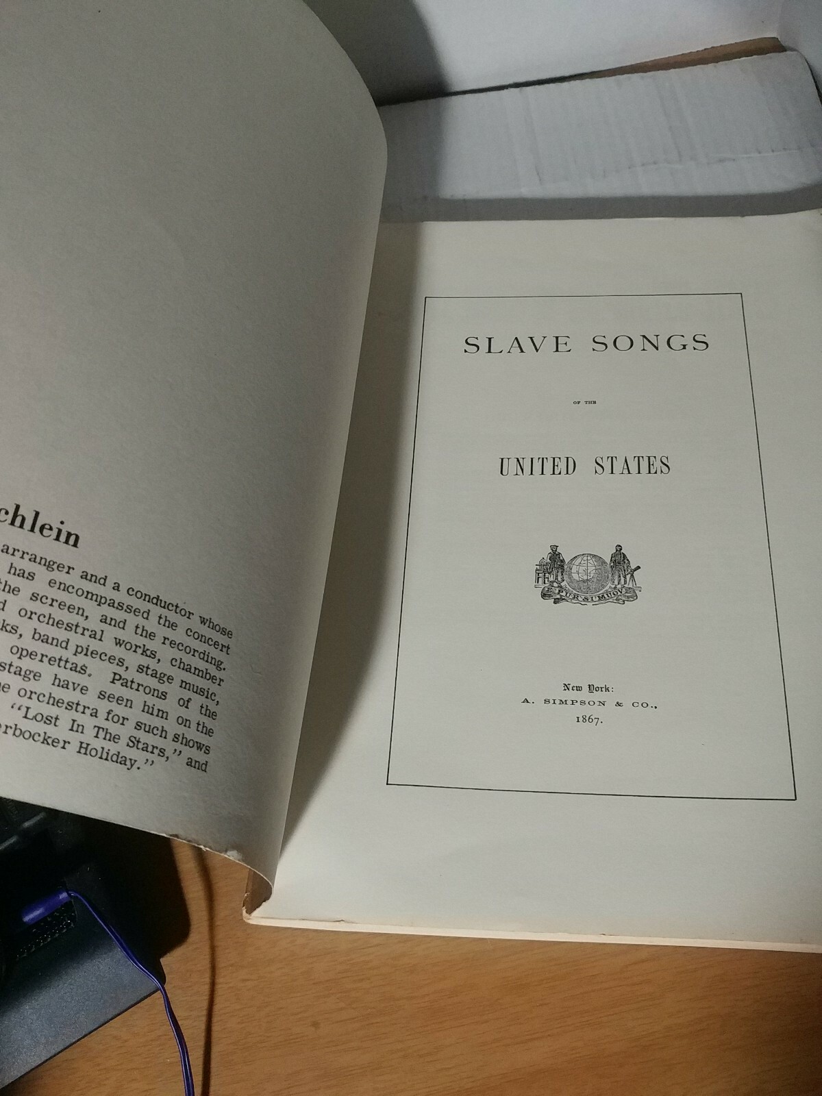 Slave Songs of the United States-1965-pbk-Oak Publications FT2040-Irving Schlein