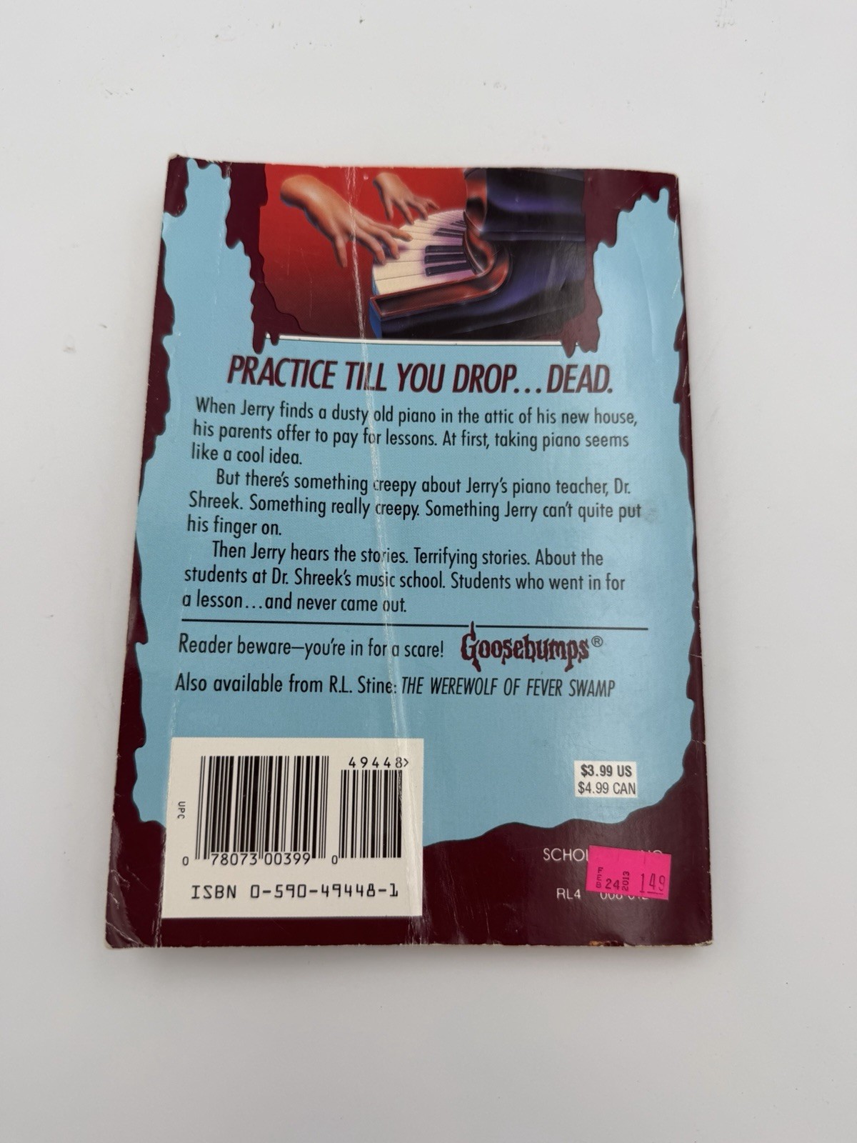 Scholastic Goosebumps Book Lot 4 Classic Horror Stories R.L. Stine Paperback