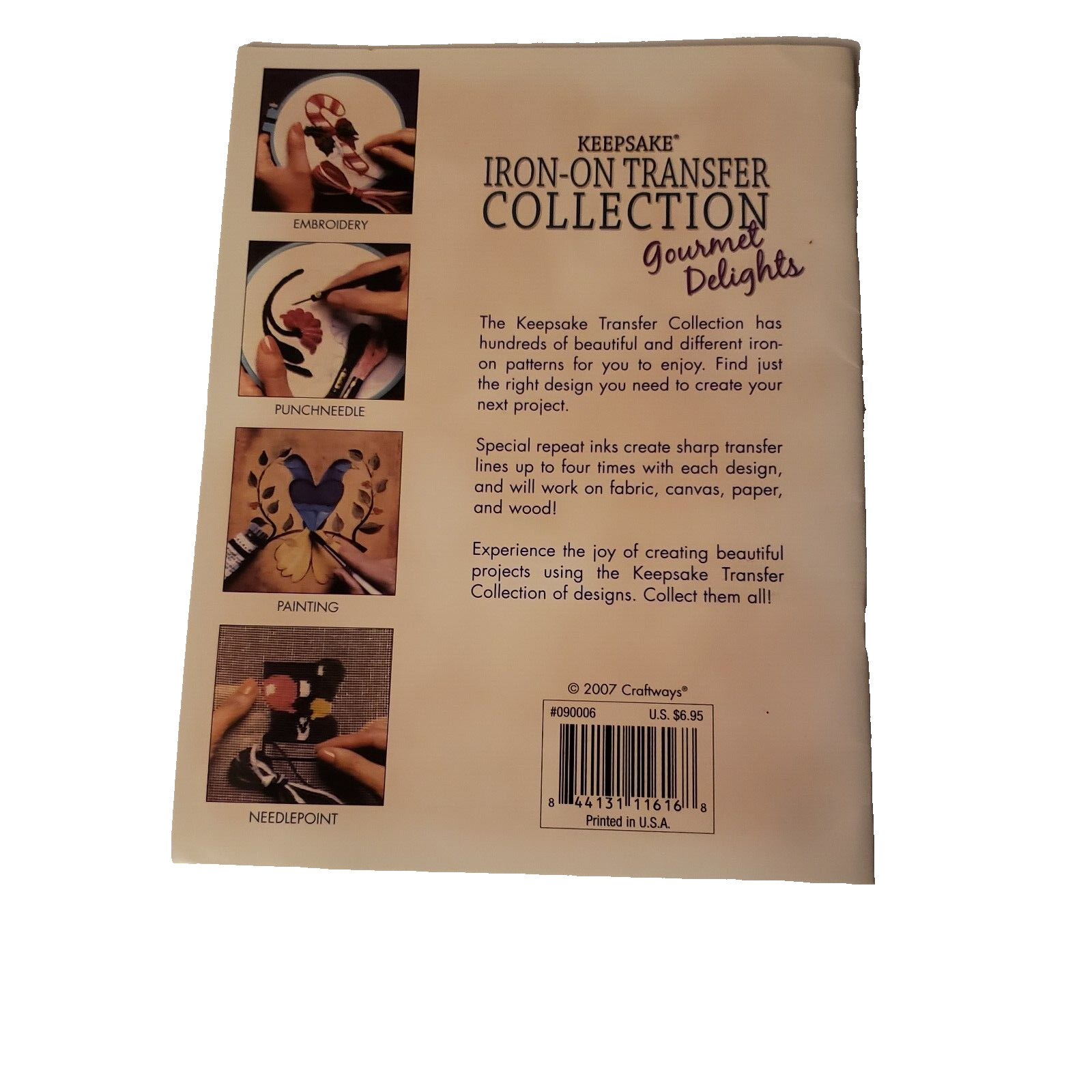 Lot Of 2 ~ IRON-ON TRANSFERS Books~ Painting ~ Embroidery~Paperback ~2007