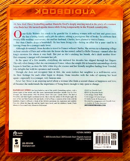 DANIELLE STEEL—NEVER SAY NEVER (2025) MP3 AUDIOBOOK ON CD—UNABRIDGED—EXCELLENT