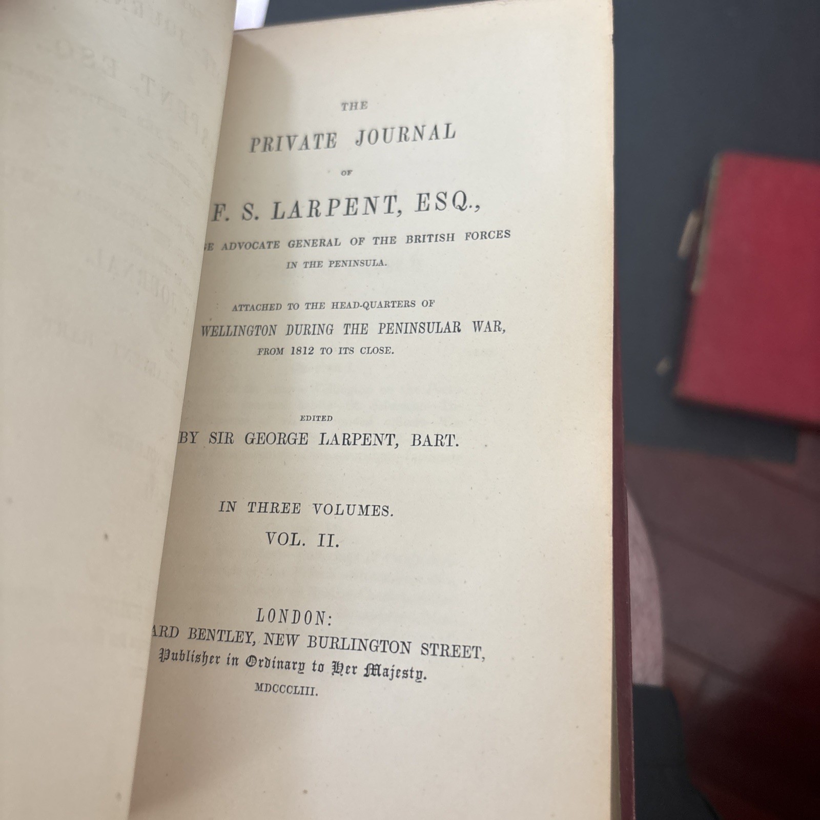 The Private Journal Of F S Larpent 3 Volume Set As Shown