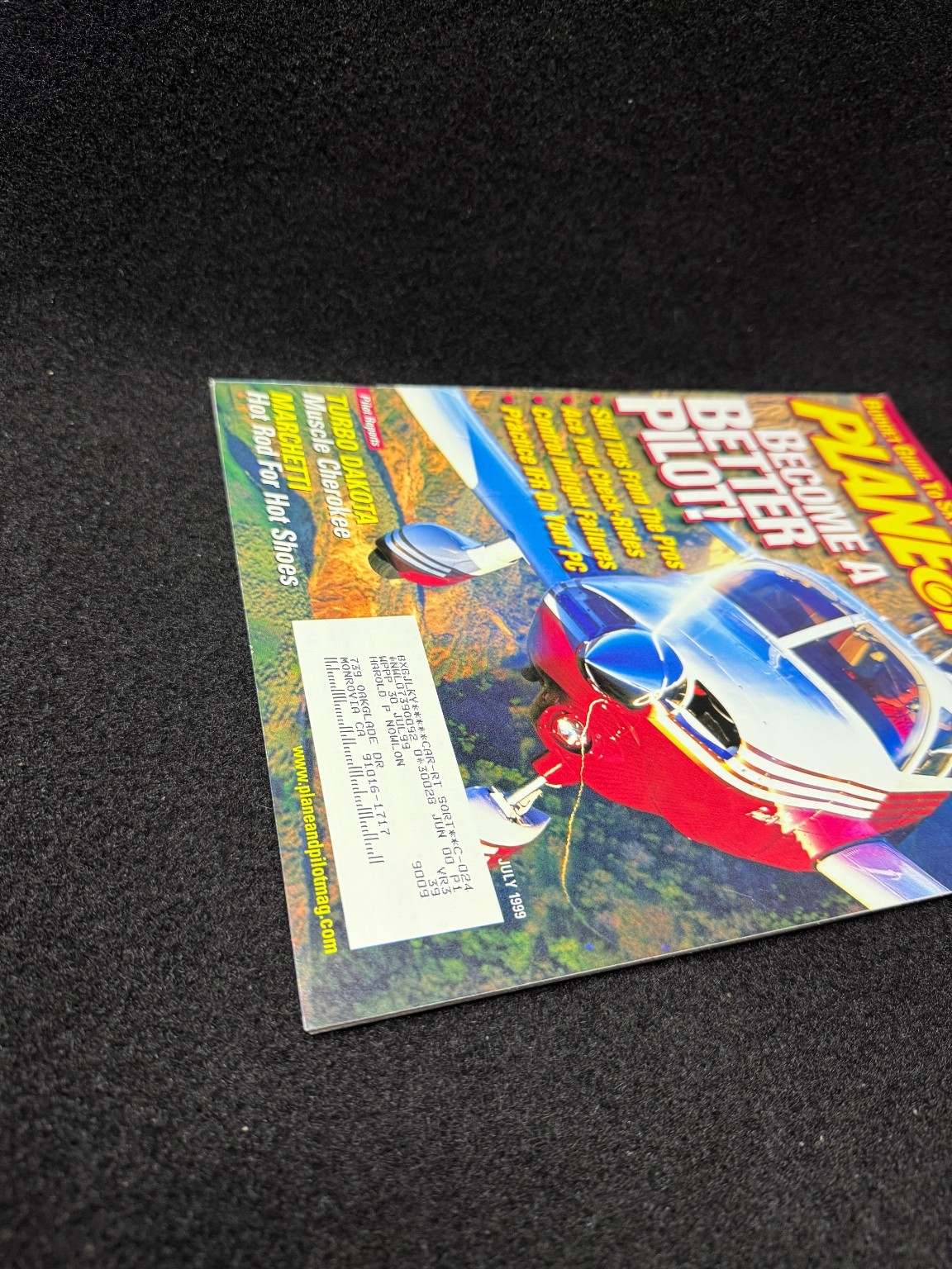 Plane & Pilot Magazine July 1999 Aviation Flying Aircraft Pilot Training Vintage