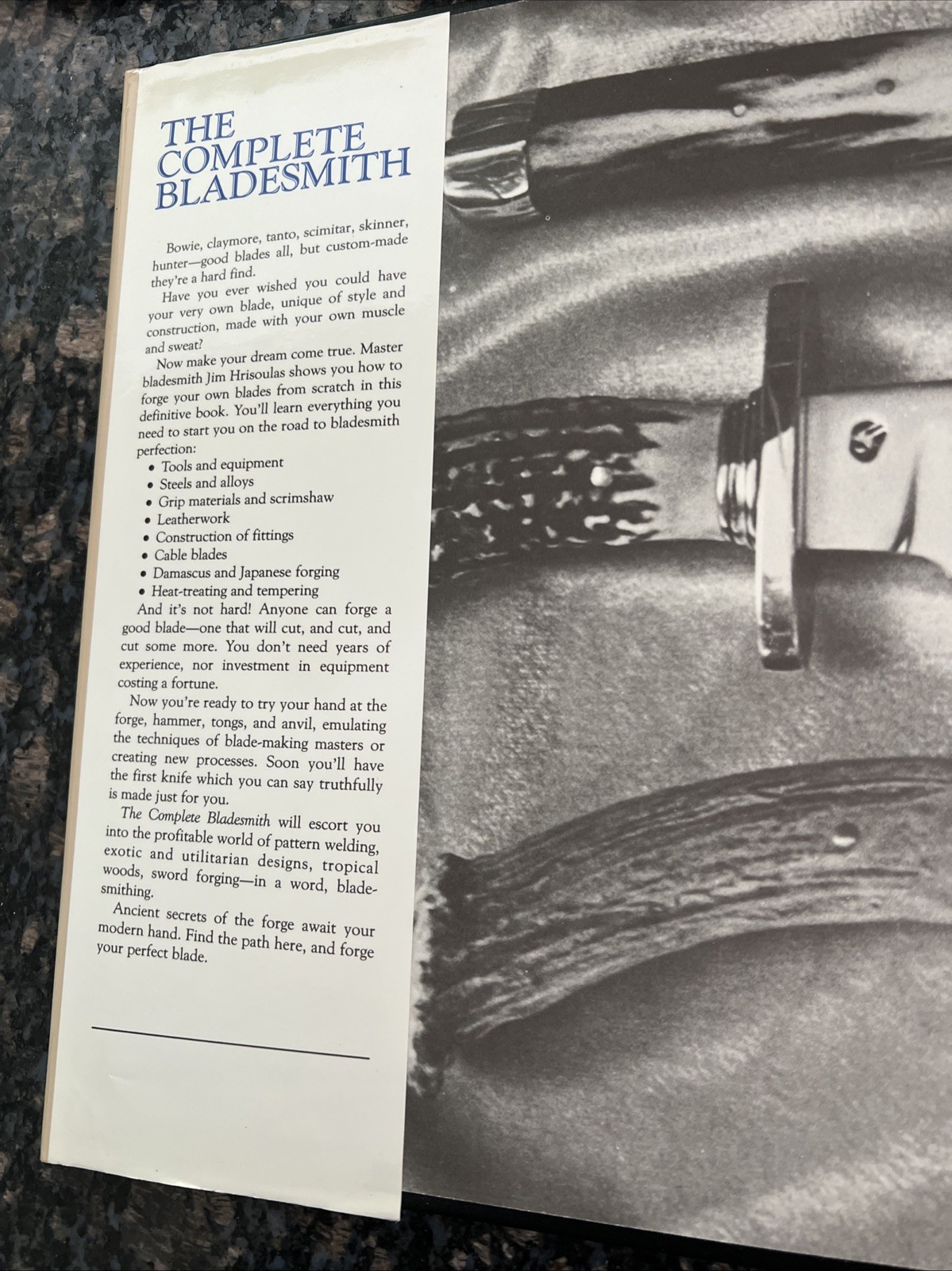 THE COMPLETE BLADESMITH FORGING YOUR WAY TO PERFECTION JIM HRISOULAS 1987 HB/DJ
