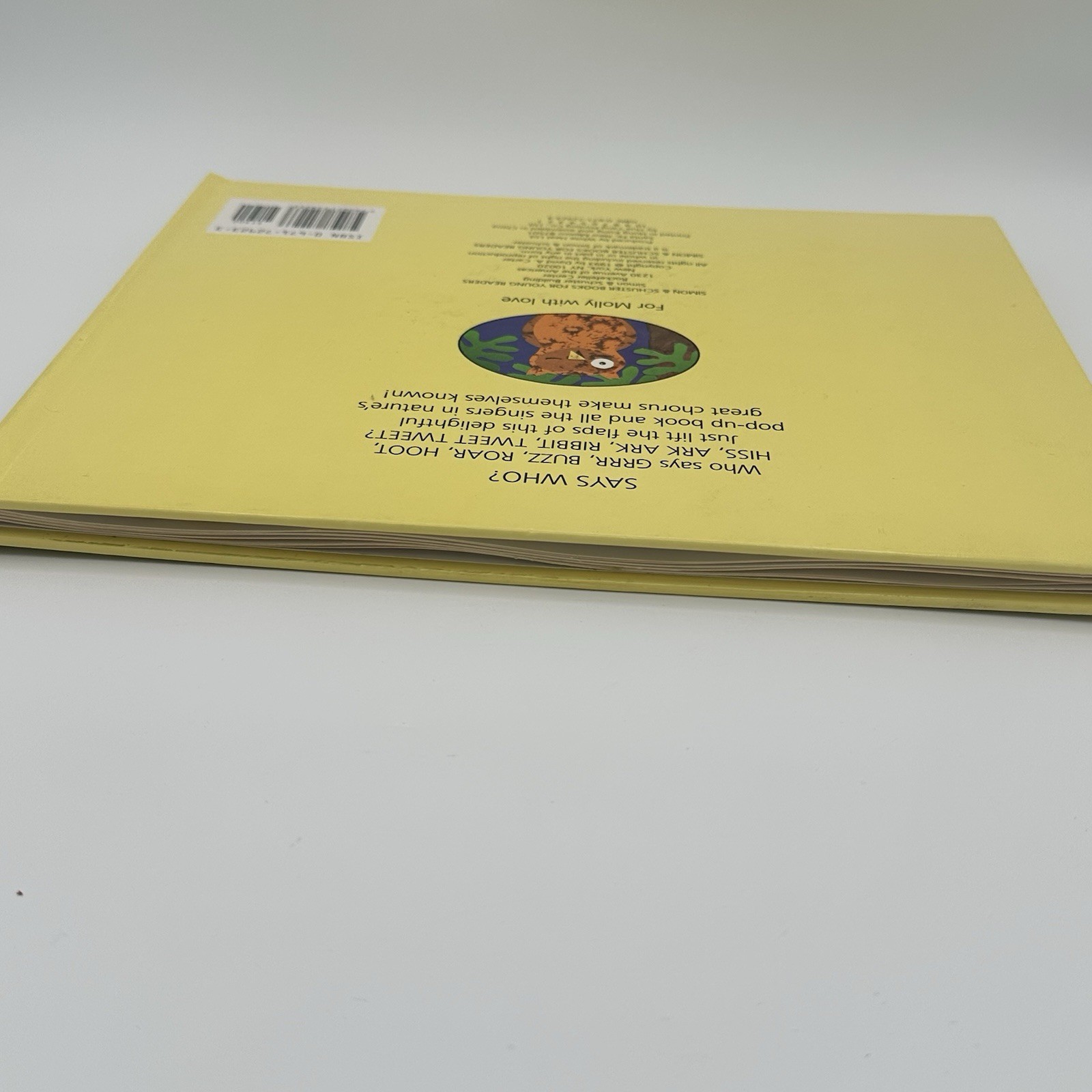 Says Who? : A Pop-Up Book of Animal Sounds by David A. Carter HC 1993